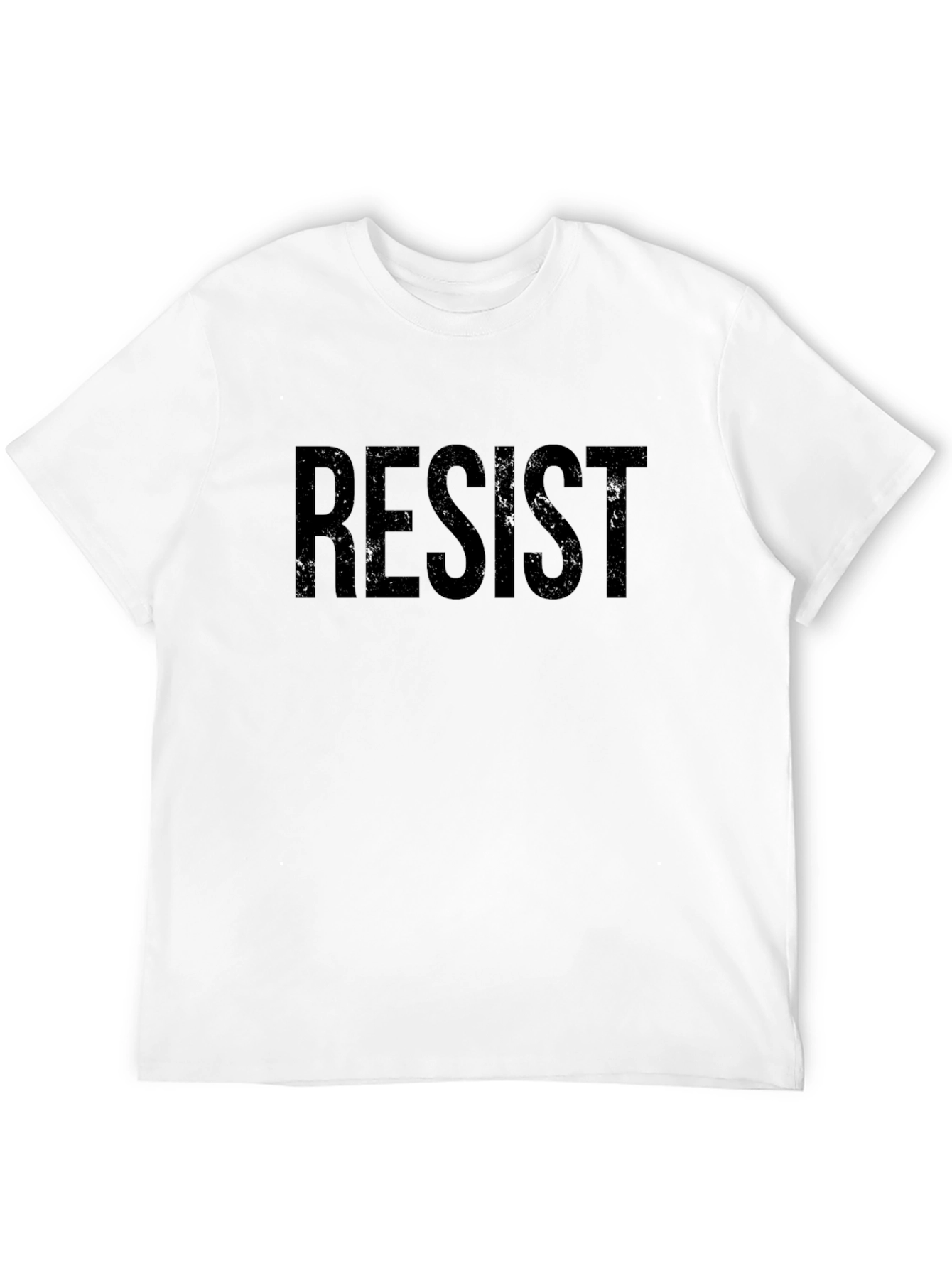 Resist Graphic Print Black T-Shirt