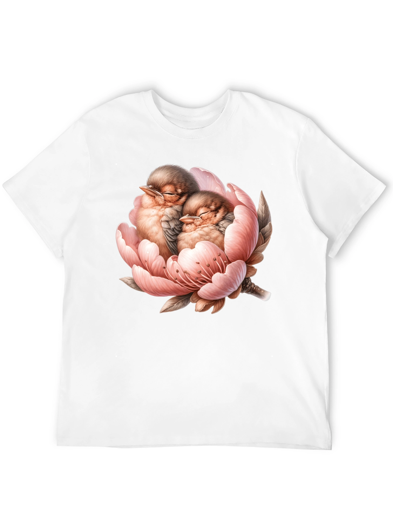 Birds in Bloom Black Graphic Tee