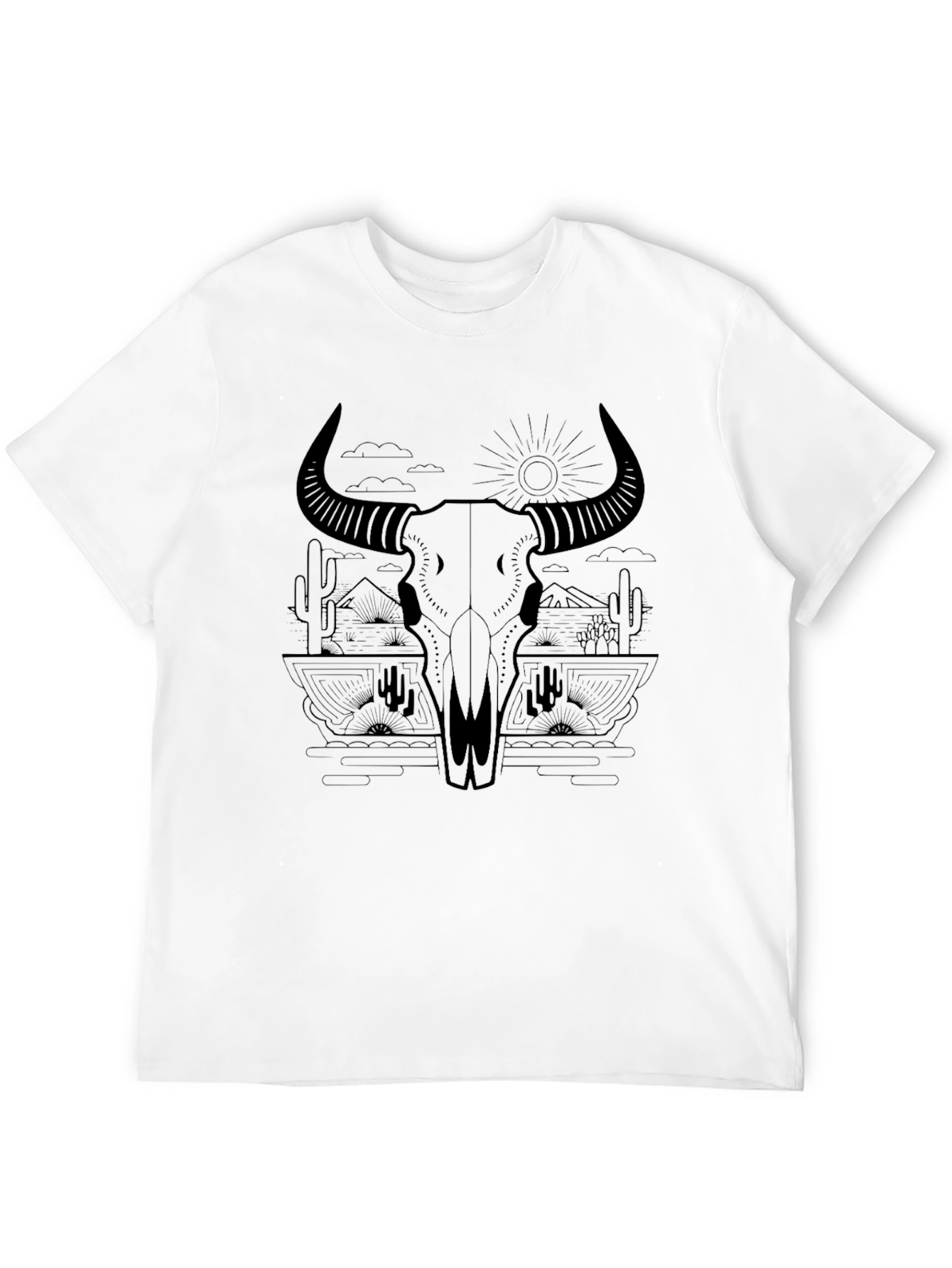 Bulls Skull Desert Graphic Tee - Unisex