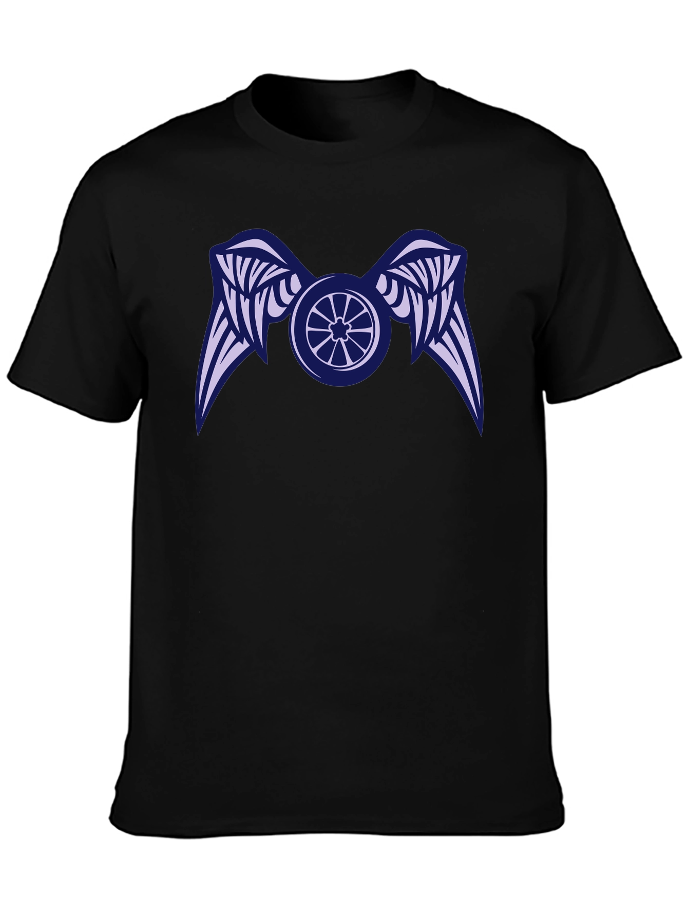 Winged Wheel Black T-Shirt - Unique Design