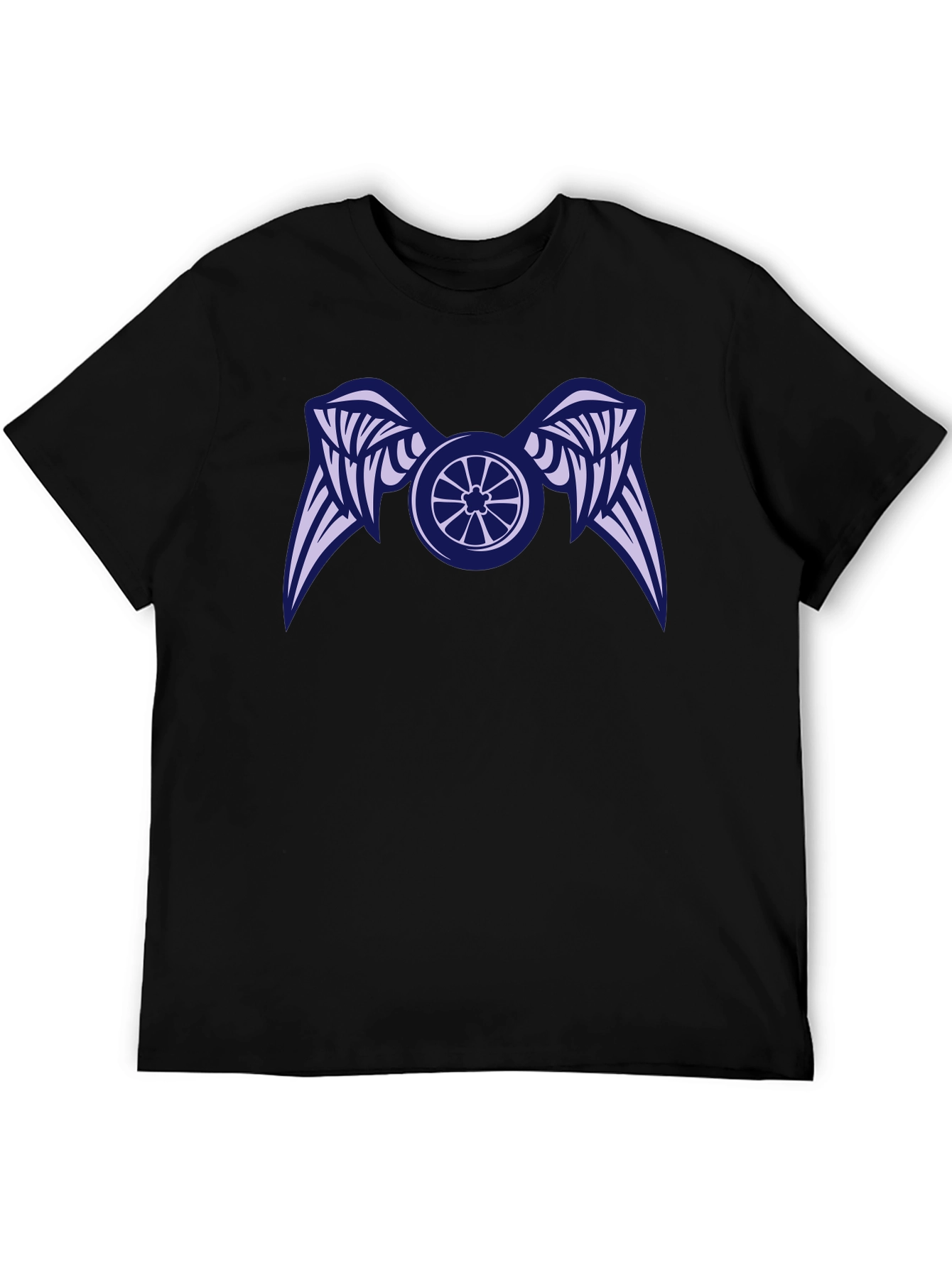 Winged Wheel Black T-Shirt - Unique Design