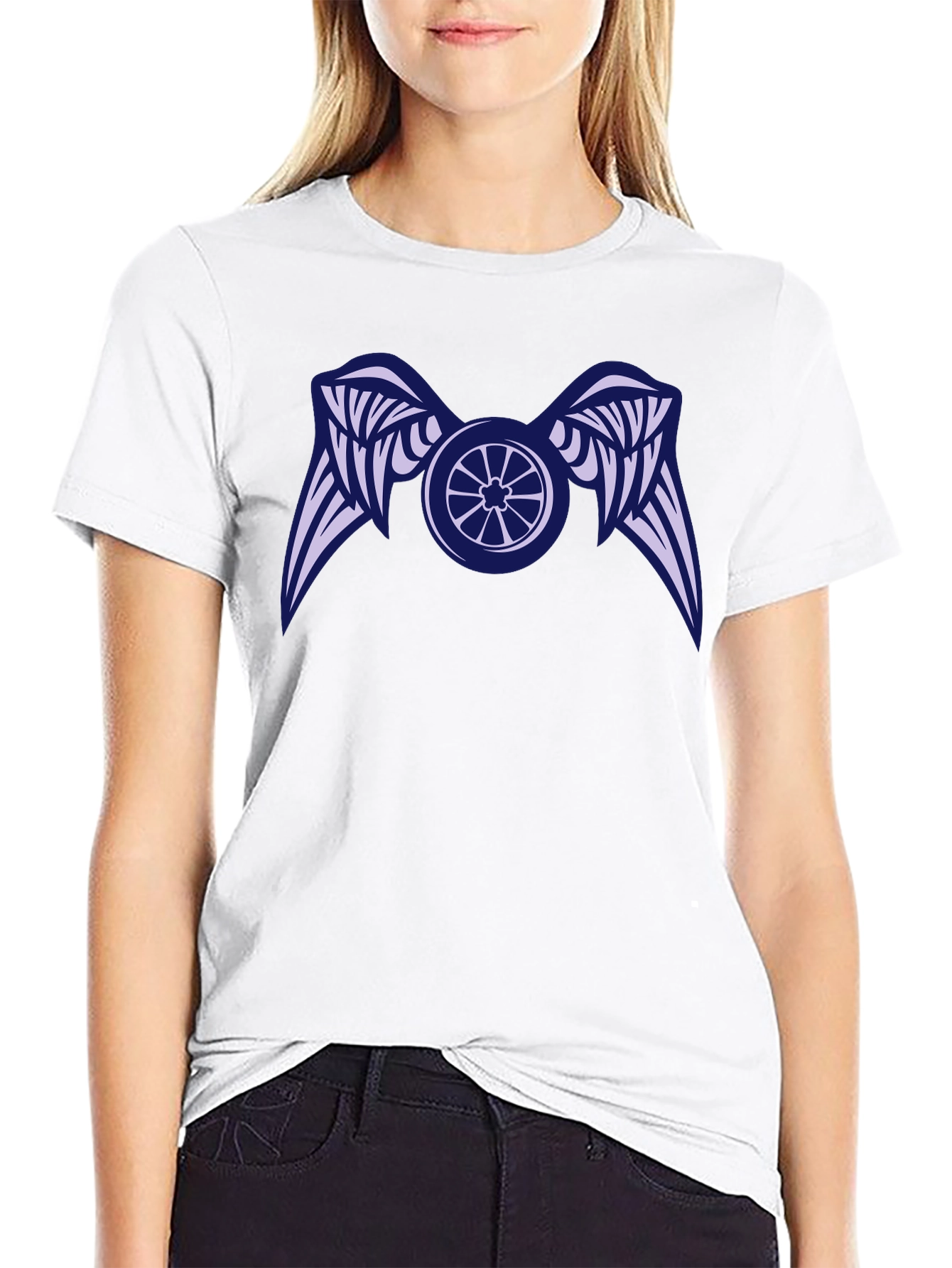 Winged Wheel Black T-Shirt - Unique Design