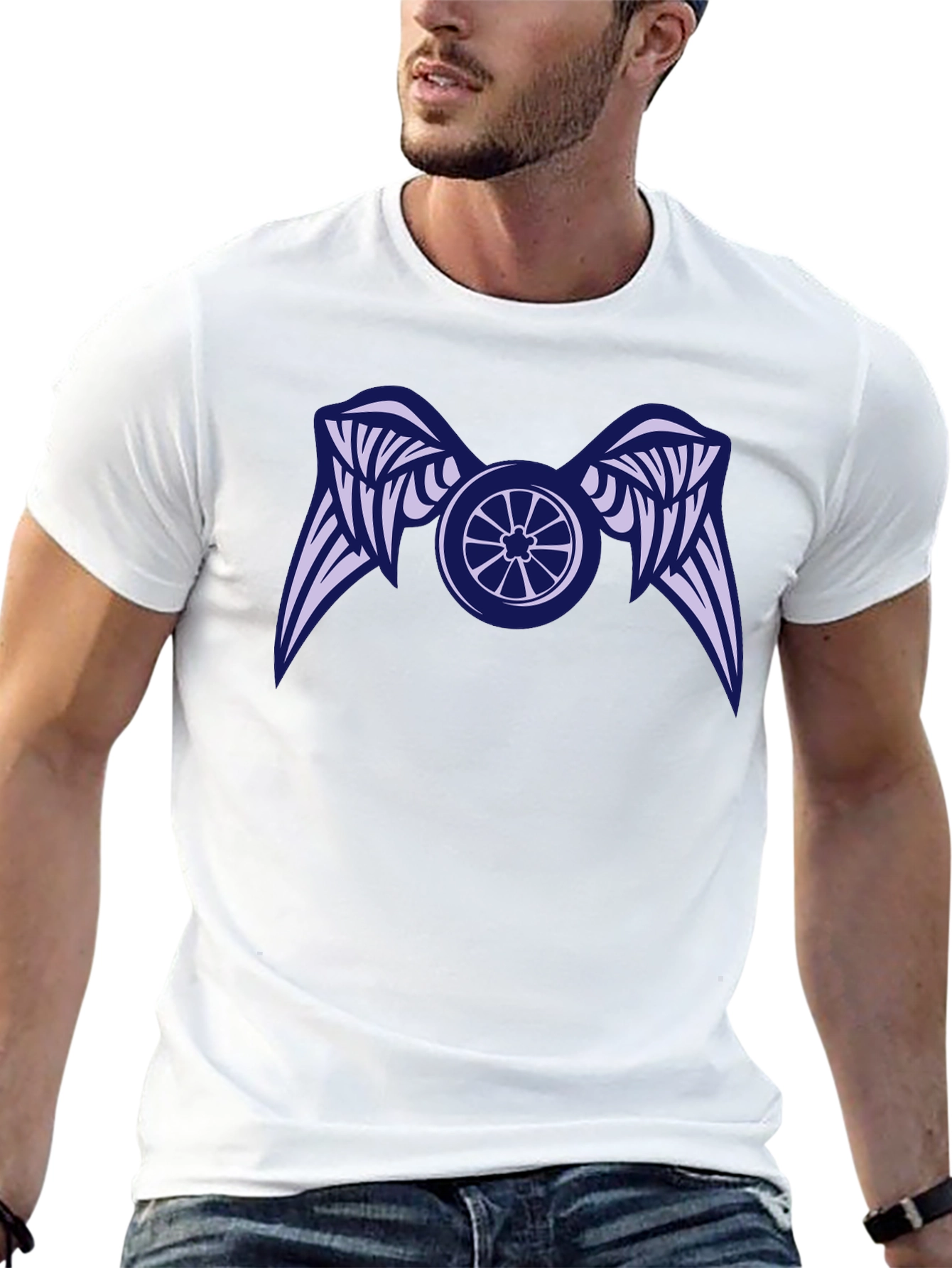 Winged Wheel Black T-Shirt - Unique Design