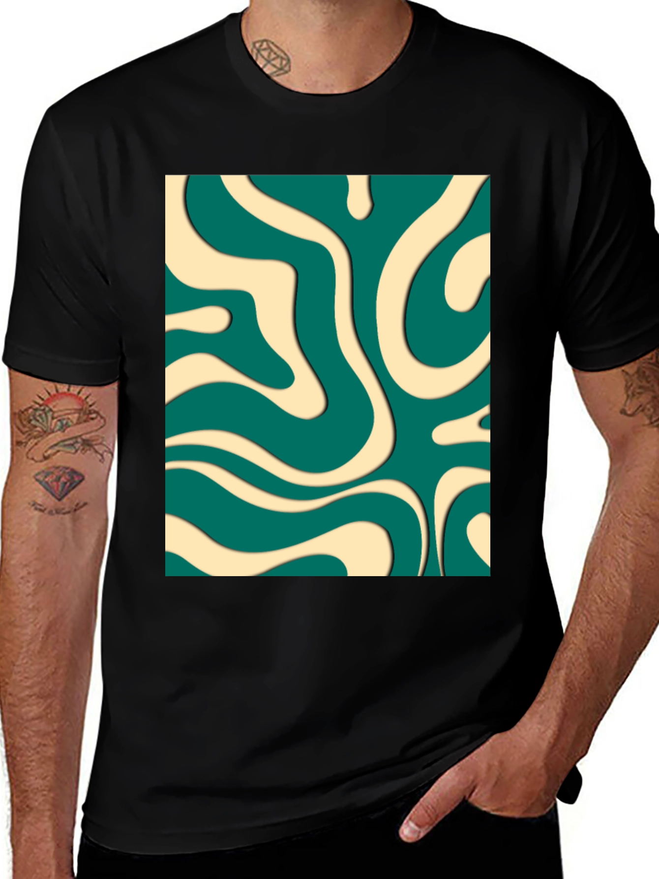 Retro Swirl T-Shirt - Groovy Aesthetic