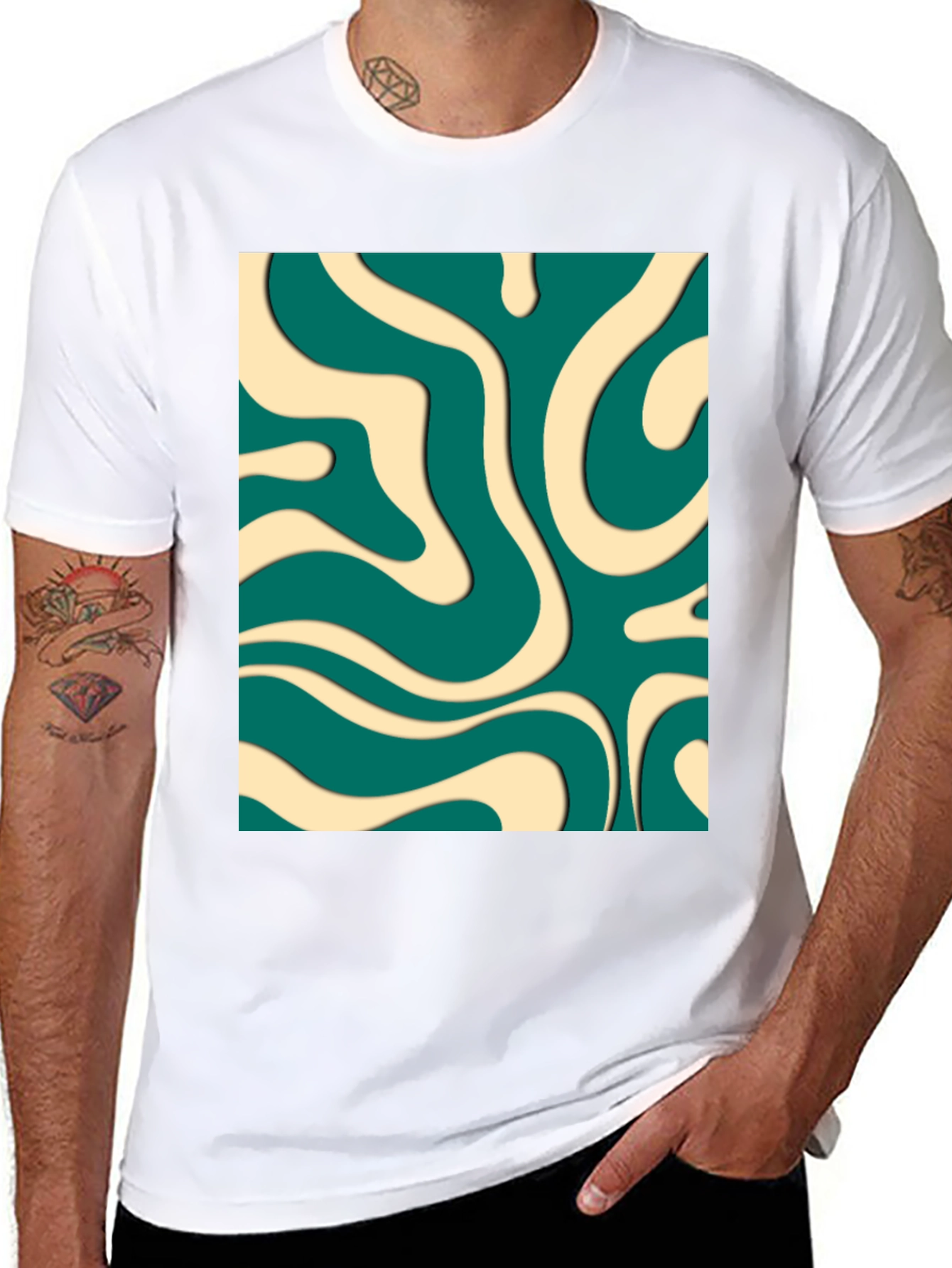 Retro Swirl T-Shirt - Groovy Aesthetic