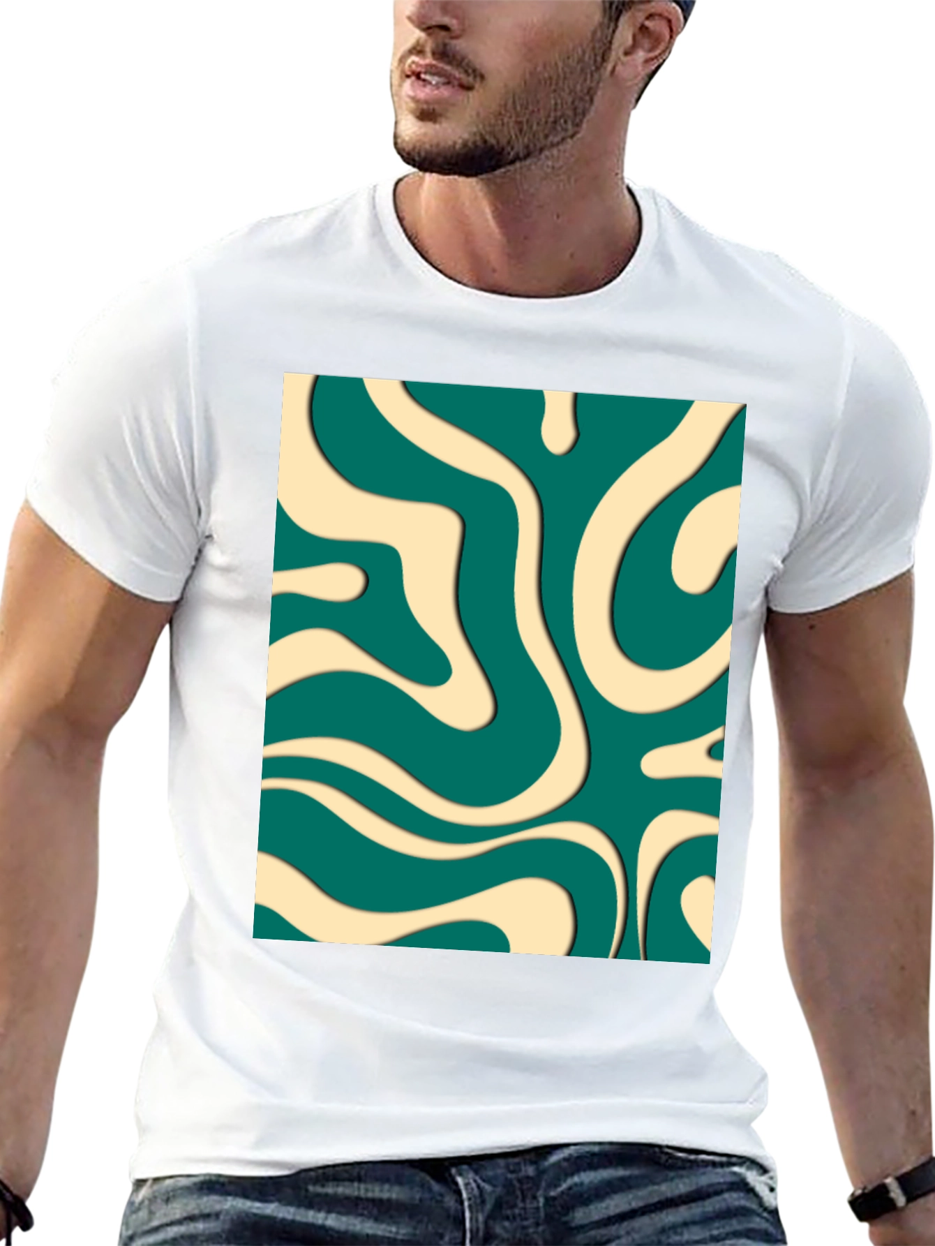 Retro Swirl T-Shirt - Groovy Aesthetic