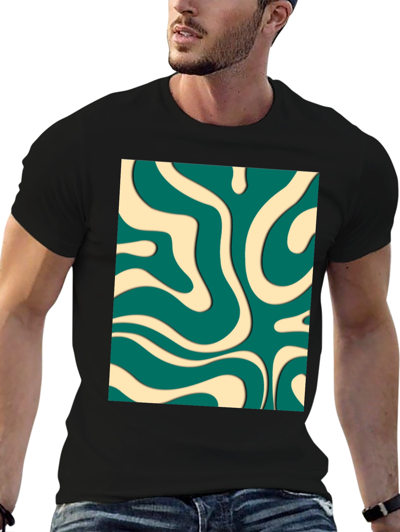 Retro Swirl T-Shirt - Groovy Aesthetic
