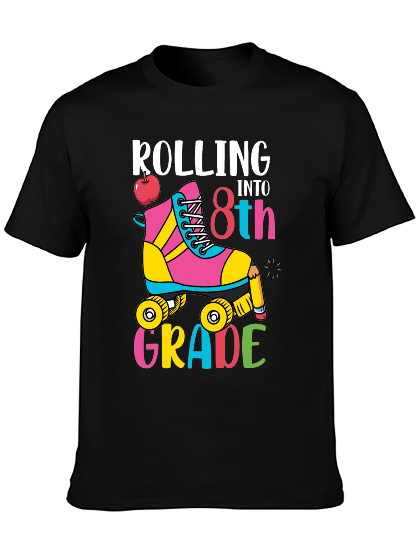 Rolling Into 8th Grade Skates T-Shirt