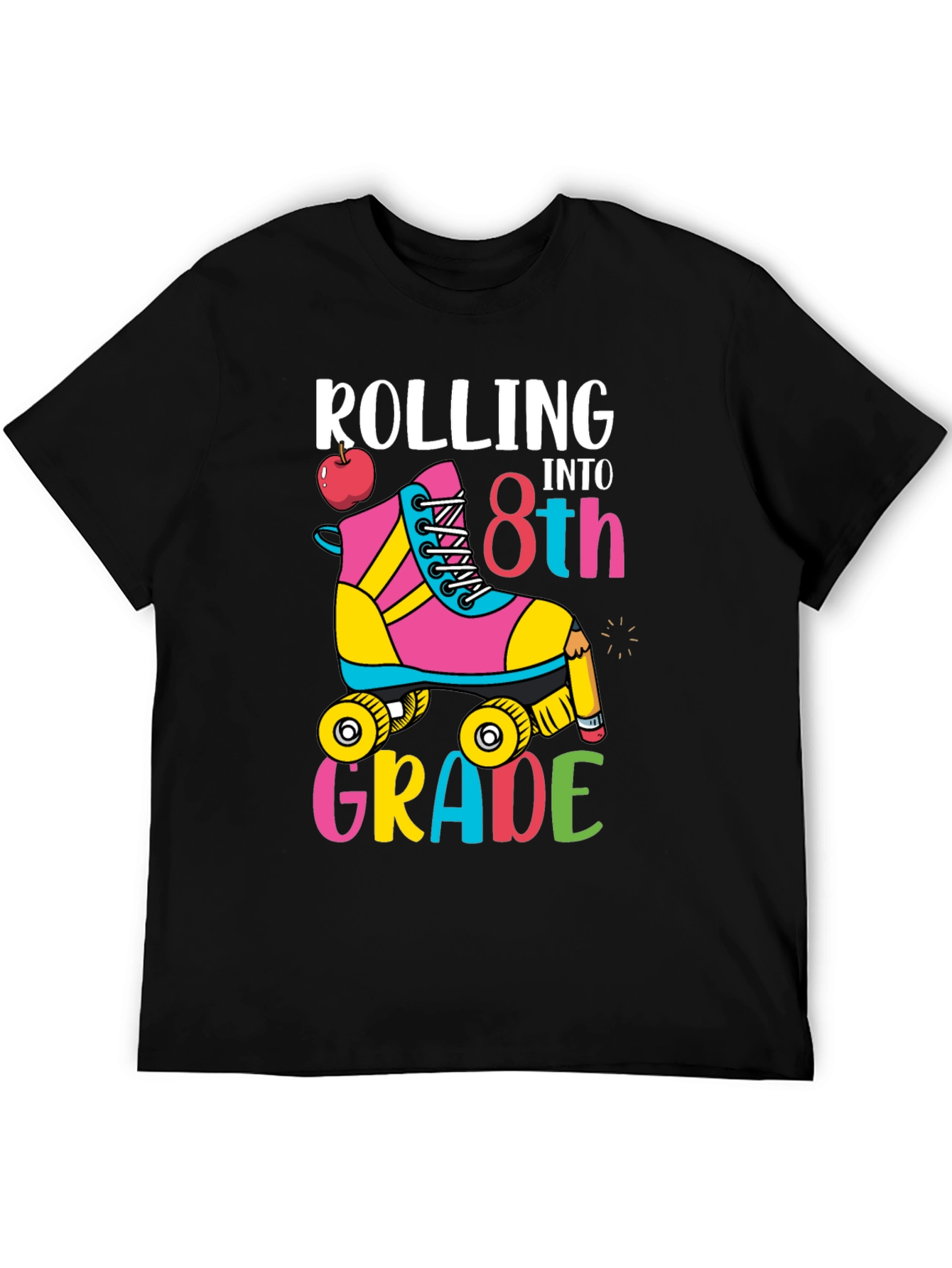 Rolling Into 8th Grade Skates T-Shirt