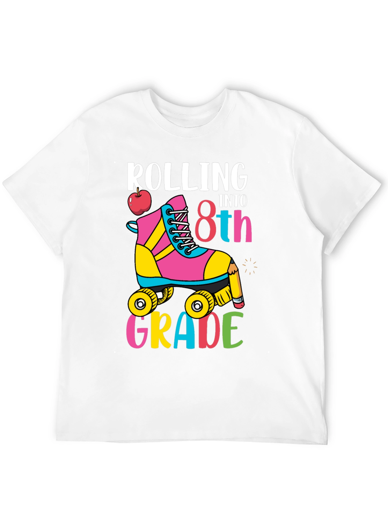 Rolling Into 8th Grade Skates T-Shirt