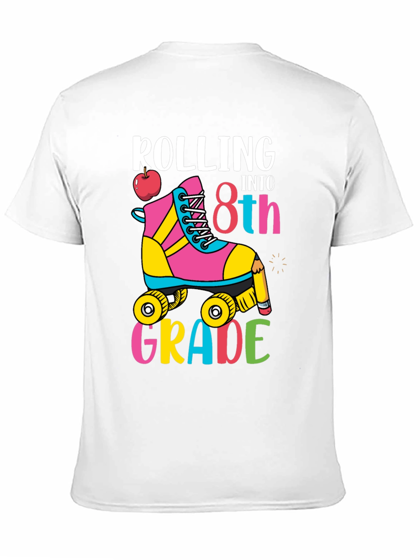 Rolling Into 8th Grade Skates T-Shirt