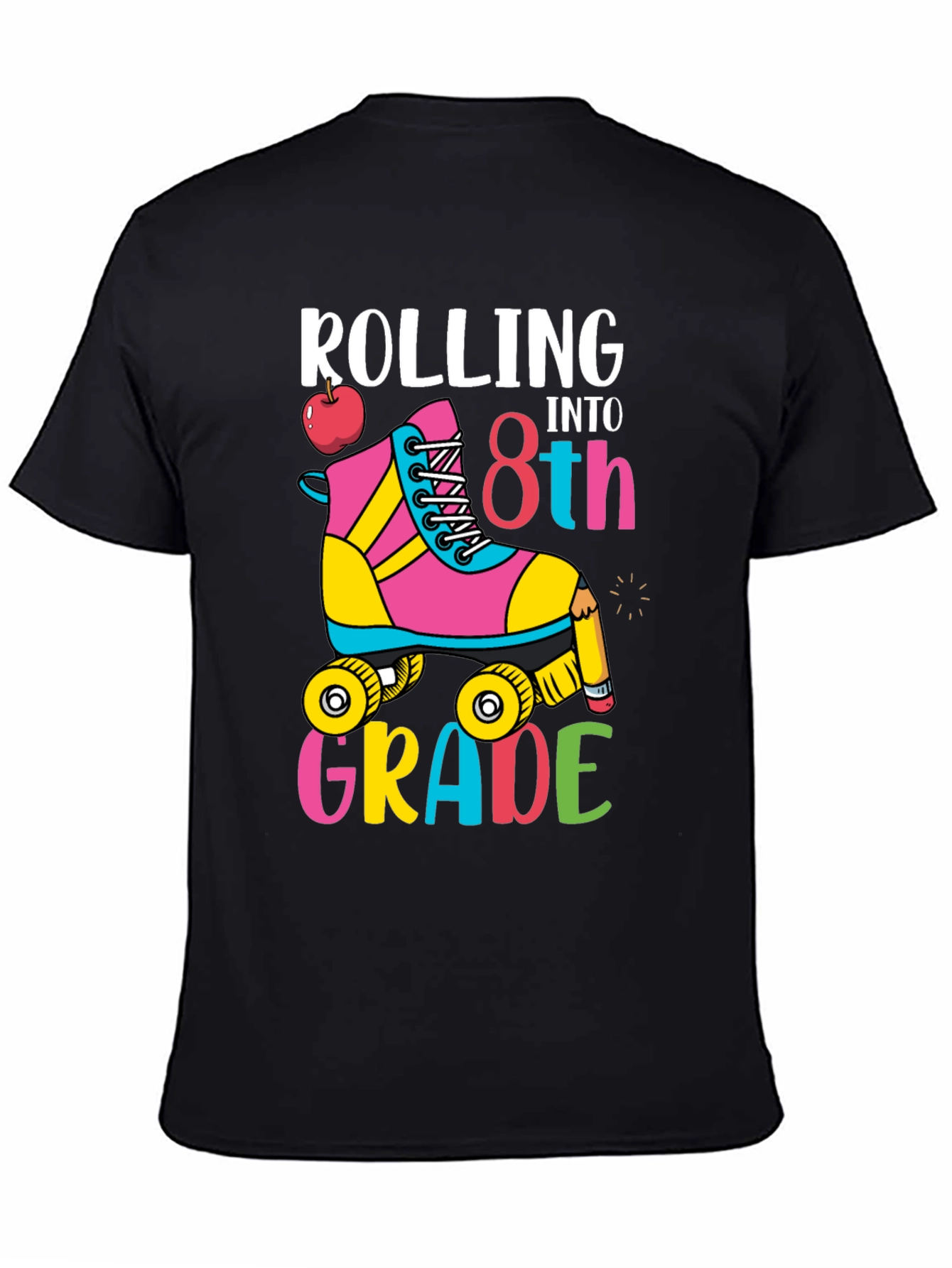 Rolling Into 8th Grade Skates T-Shirt