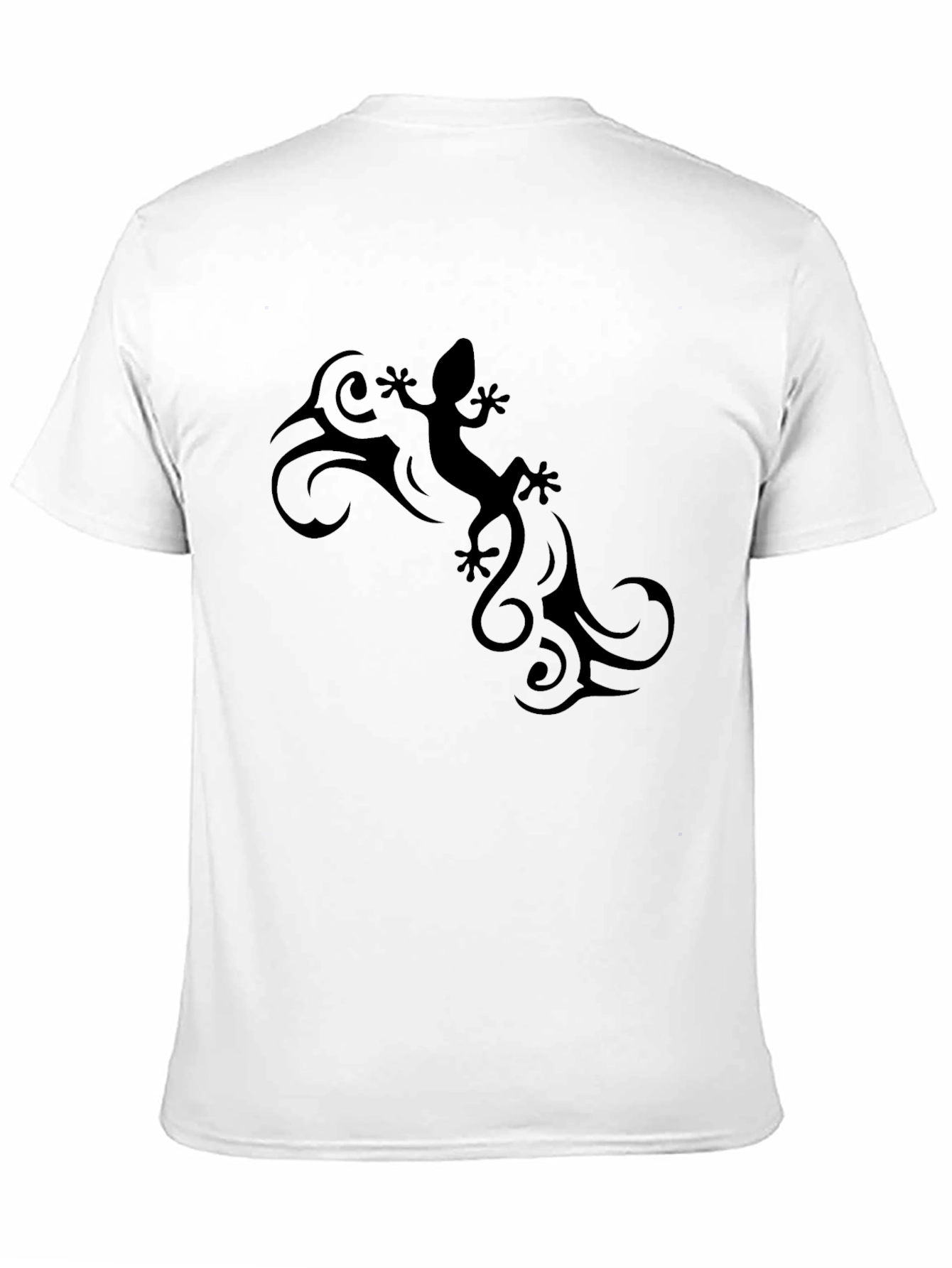 Black Tribal Lizard Graphic Tee