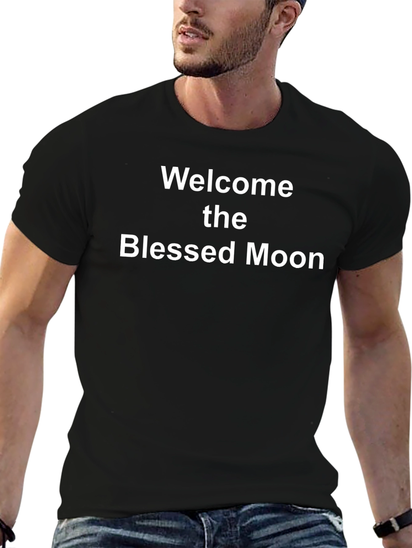Welcome the Blessed Moon Black T-Shirt
