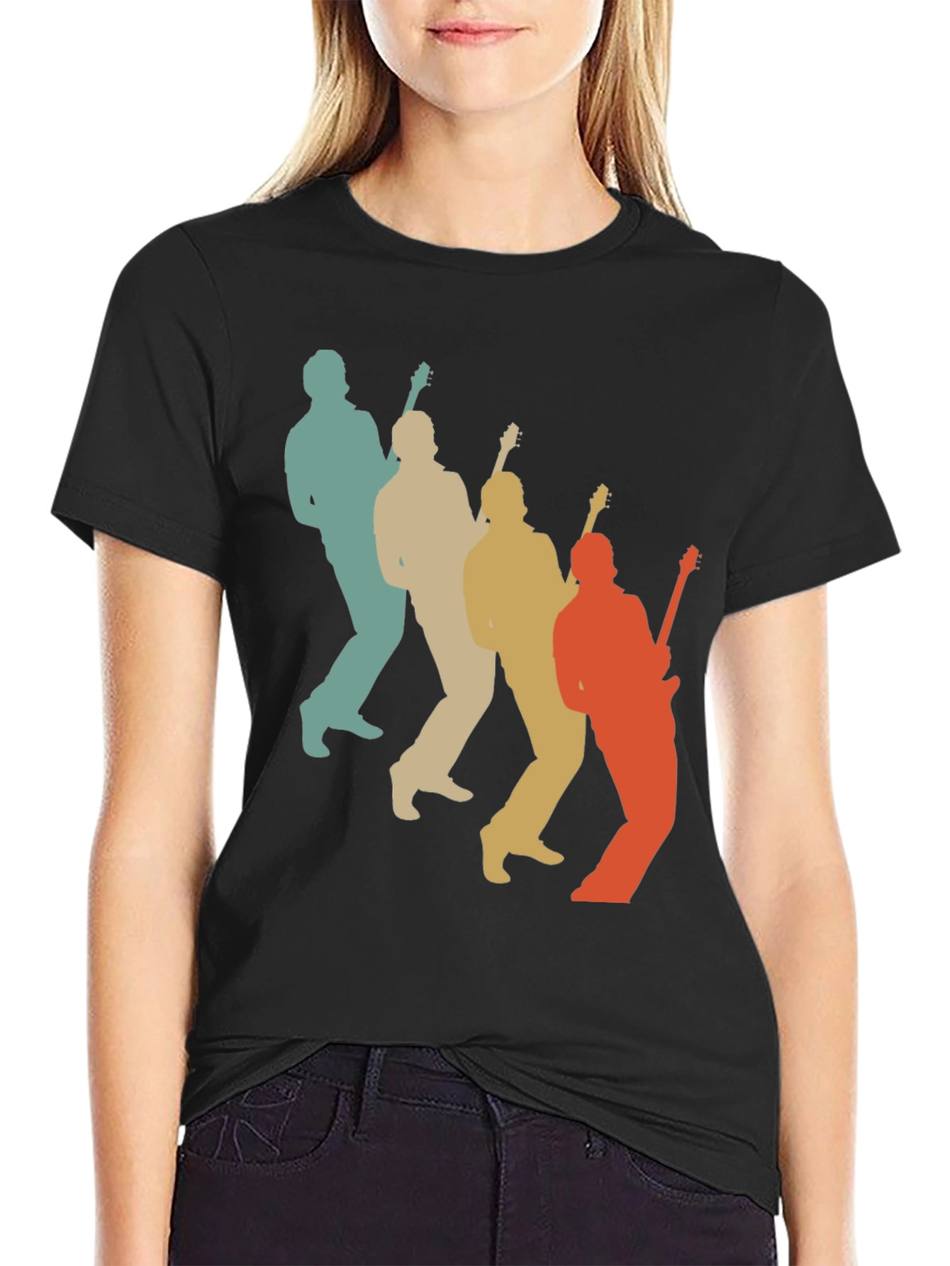 Retro Guitar Player T-Shirt - Music Lover Tee