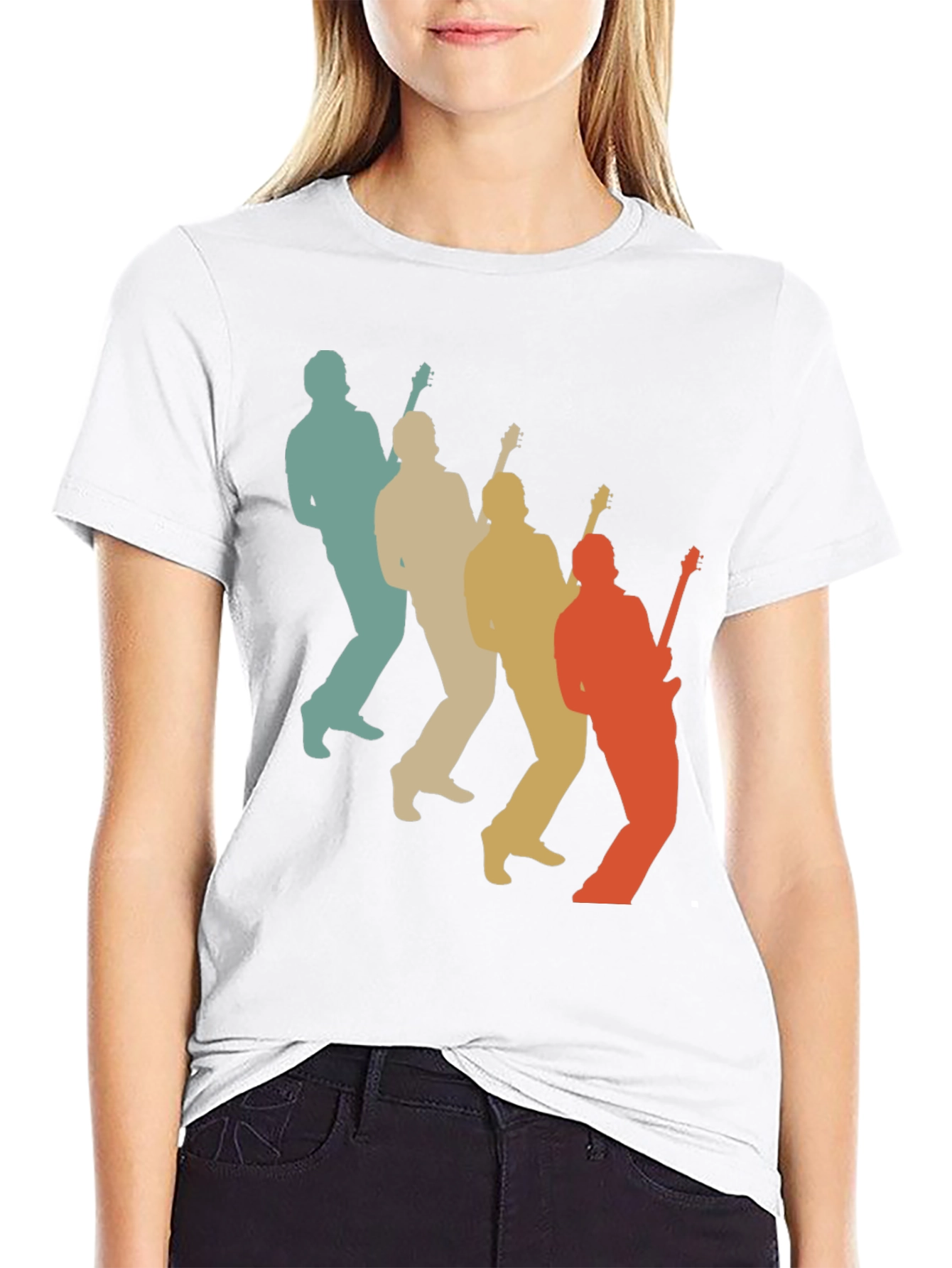 Retro Guitar Player T-Shirt - Music Lover Tee