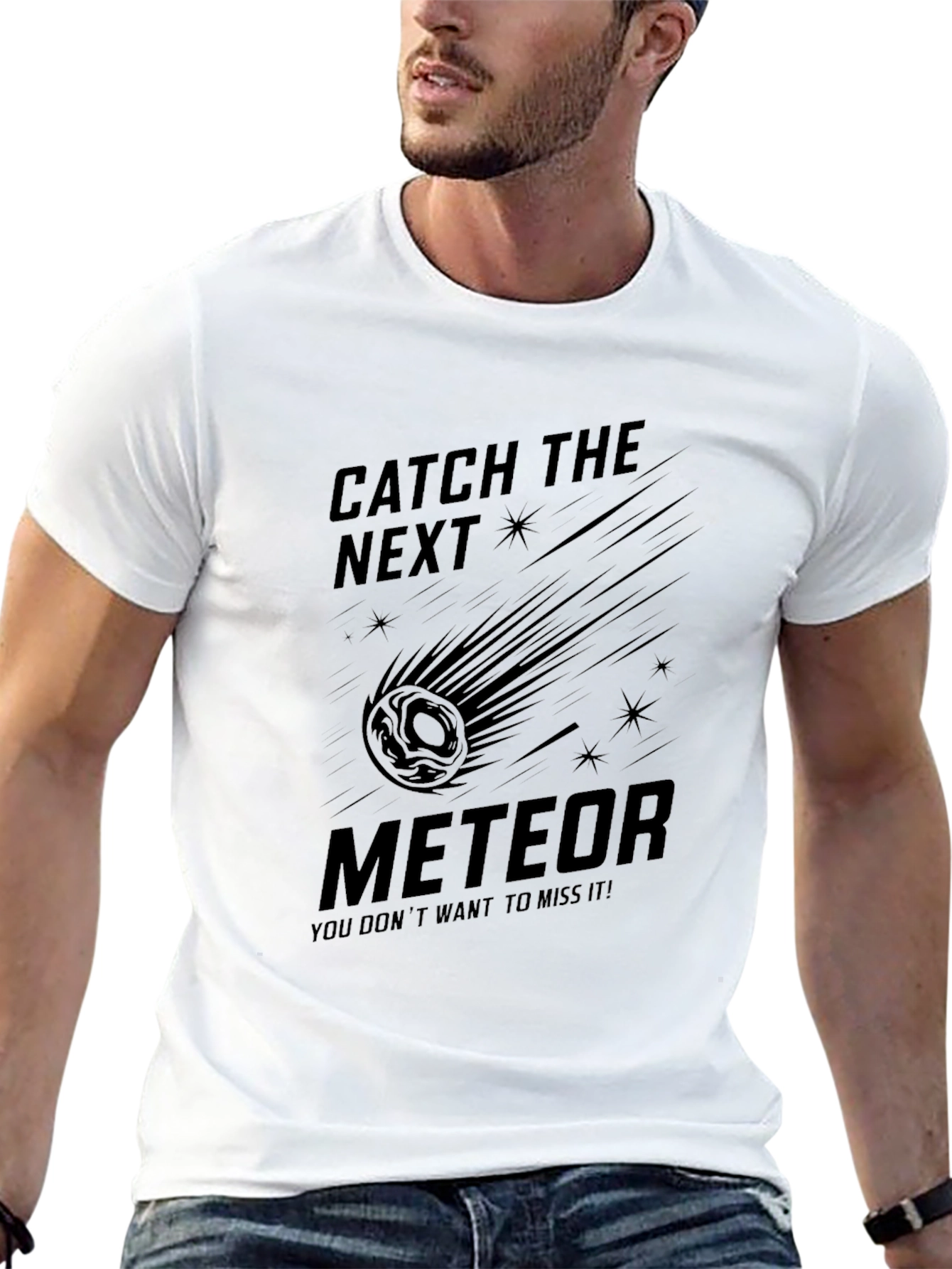 Catch the Next Meteor Graphic Tee - Black