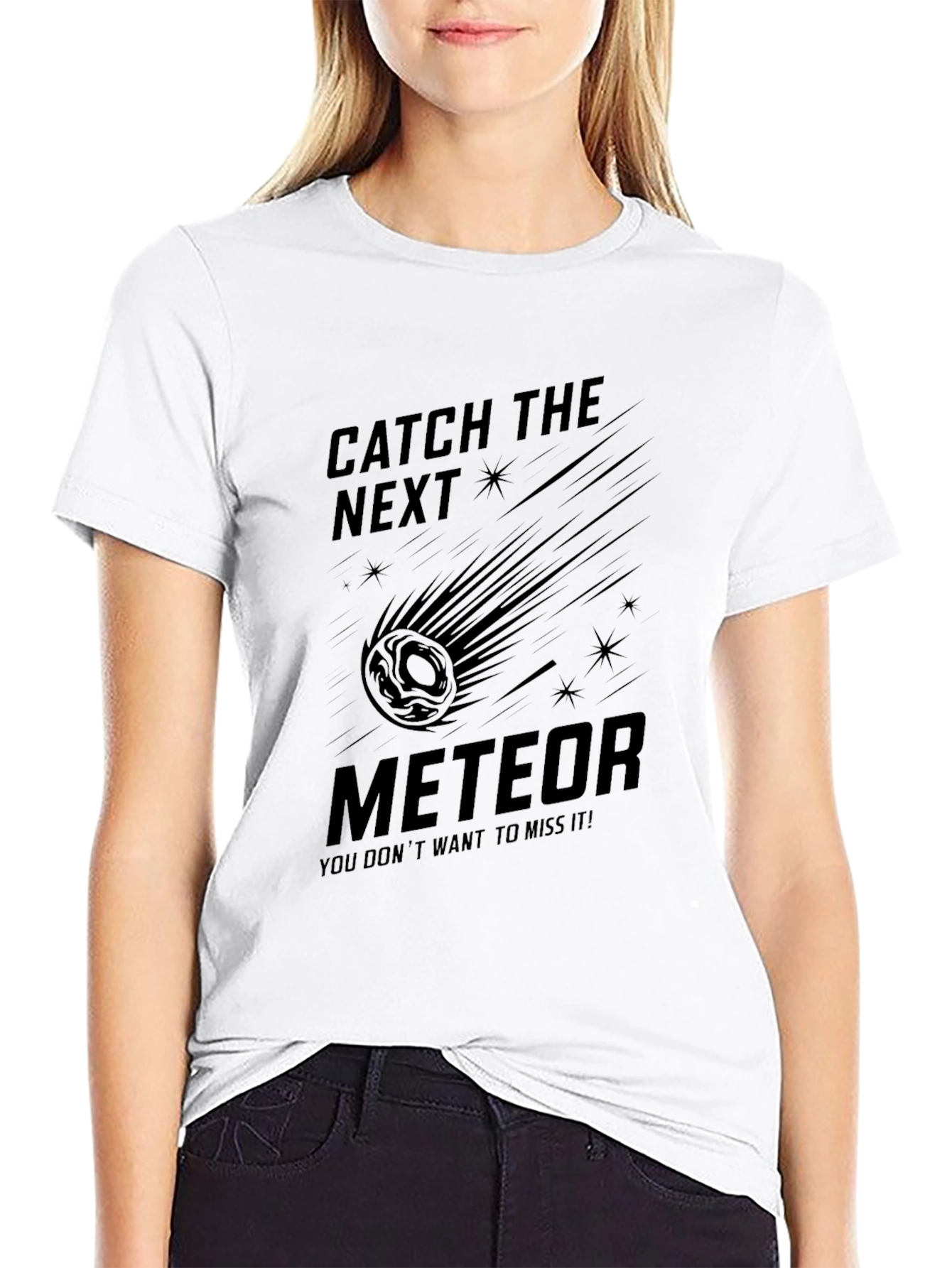 Catch the Next Meteor Graphic Tee - Black