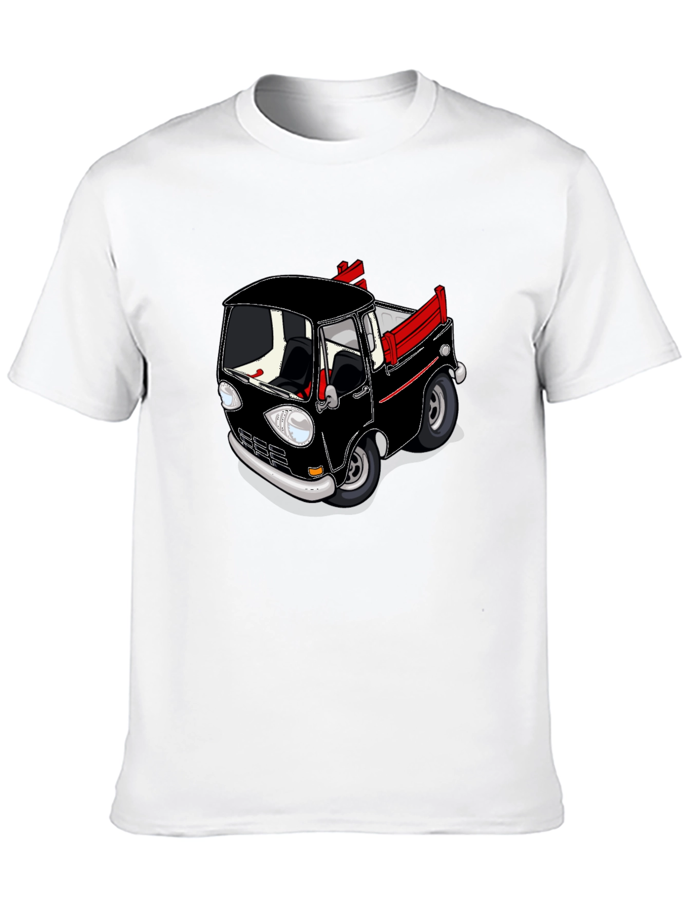 Cartoon Truck Black T-Shirt
