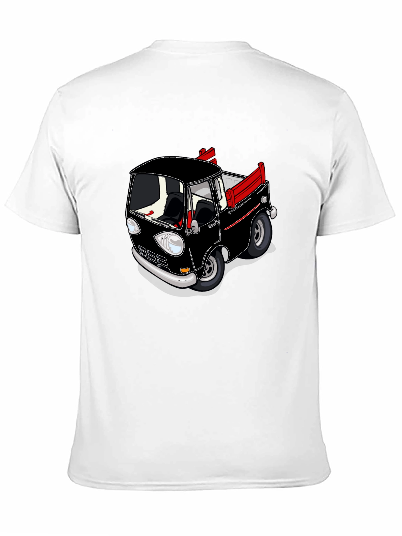 Cartoon Truck Black T-Shirt