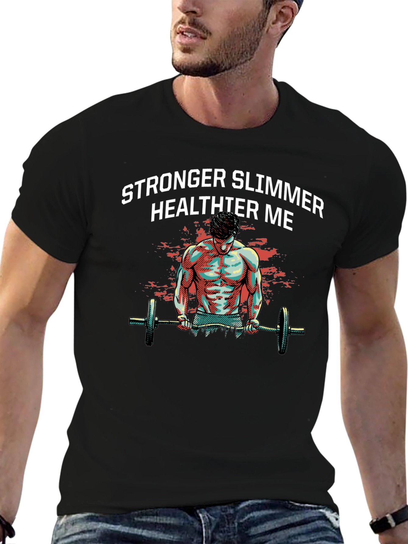 Stronger Slimmer Healthier Me Graphic T-Shirt