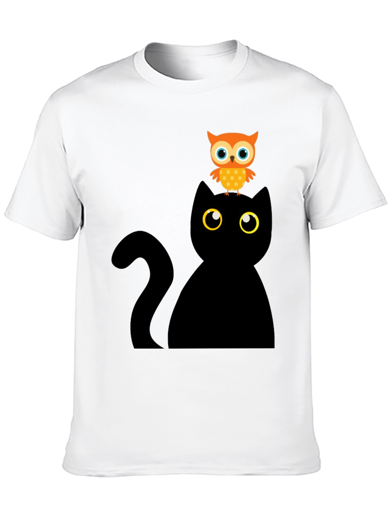 Black Cat & Owl Graphic Tee