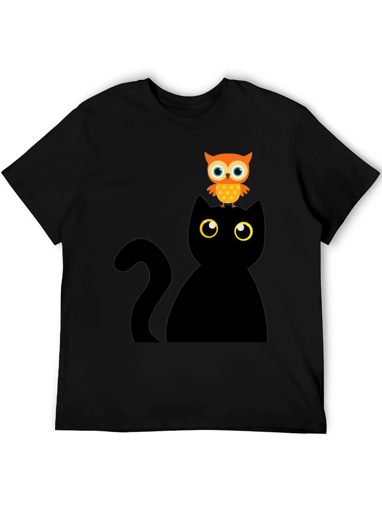 Black Cat & Owl Graphic Tee