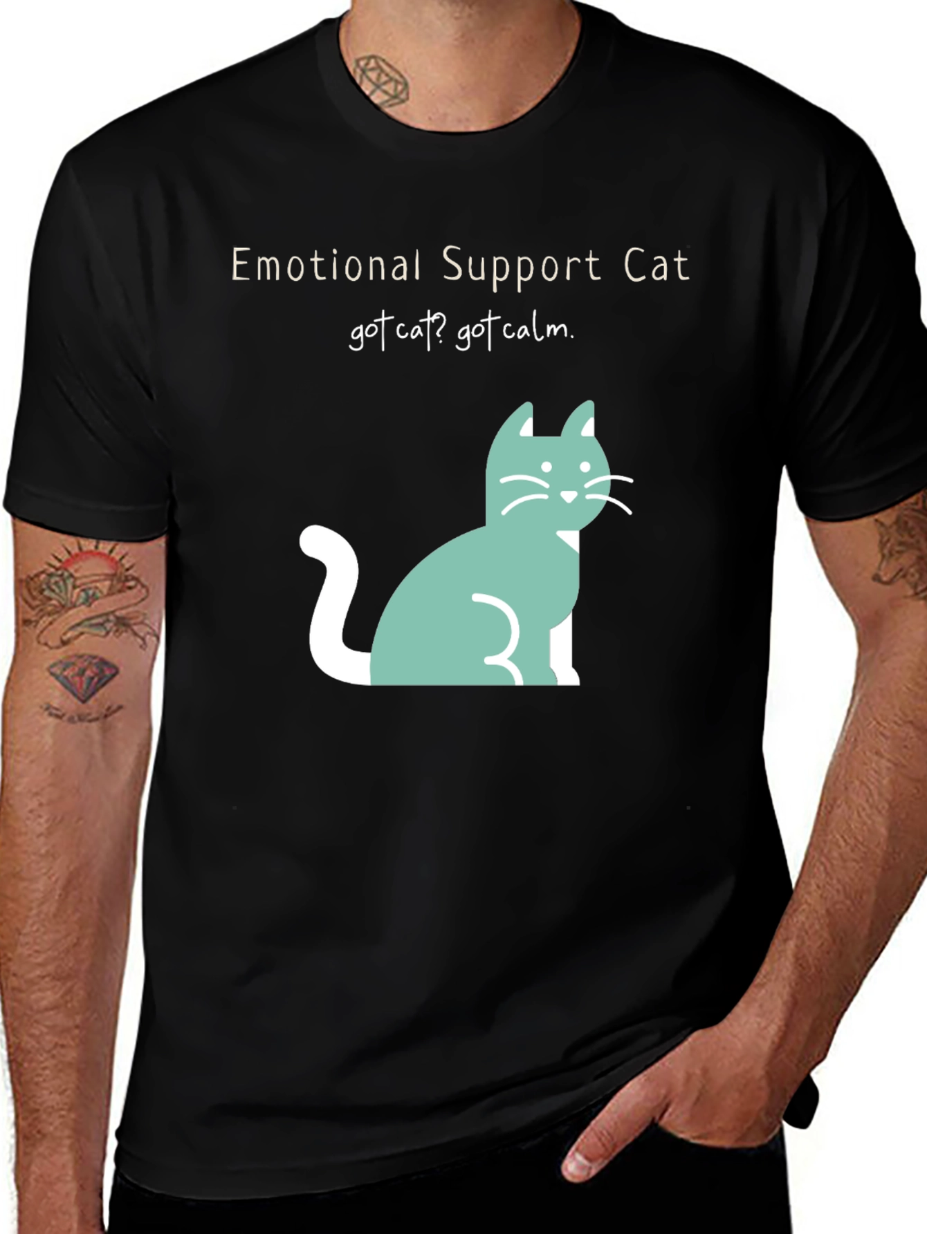 Emotional Support Cat Tee: Got Cat? Got Calm!