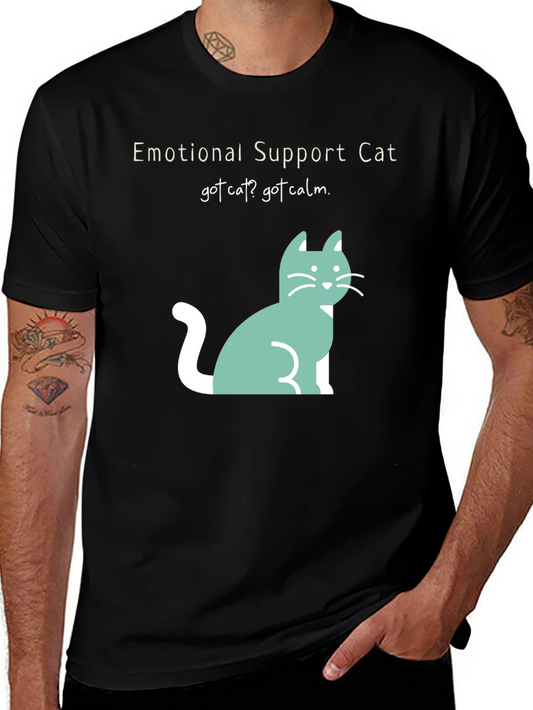 Emotional Support Cat Tee: Got Cat? Got Calm!
