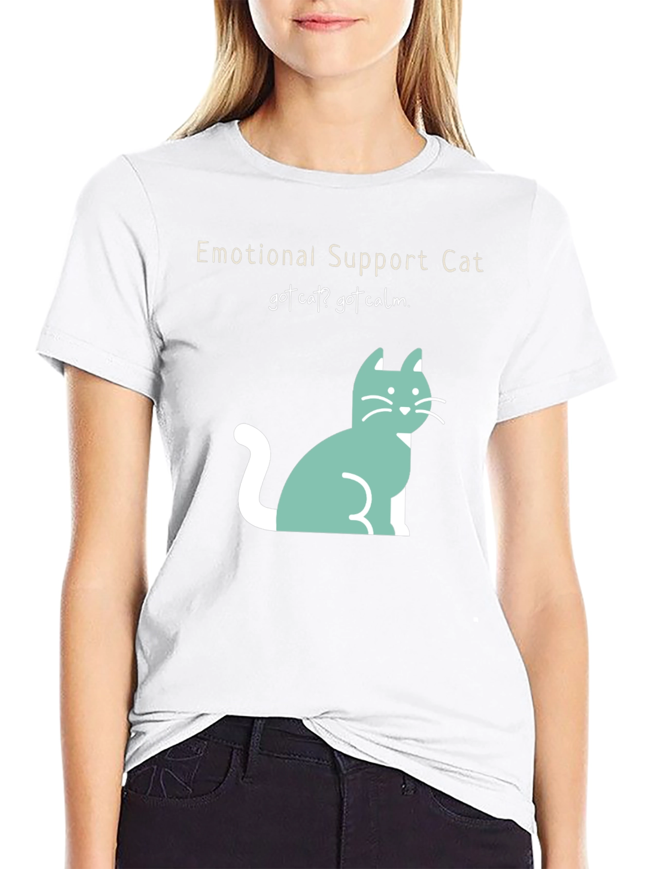 Emotional Support Cat Tee: Got Cat? Got Calm!