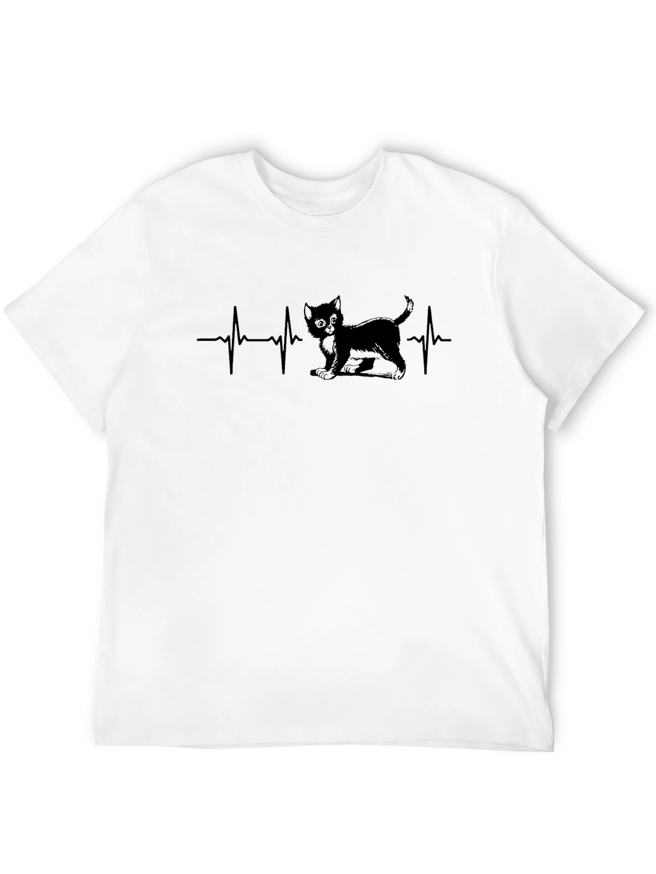Cat Heartbeat T-Shirt - Purrfect for Cat Lovers!