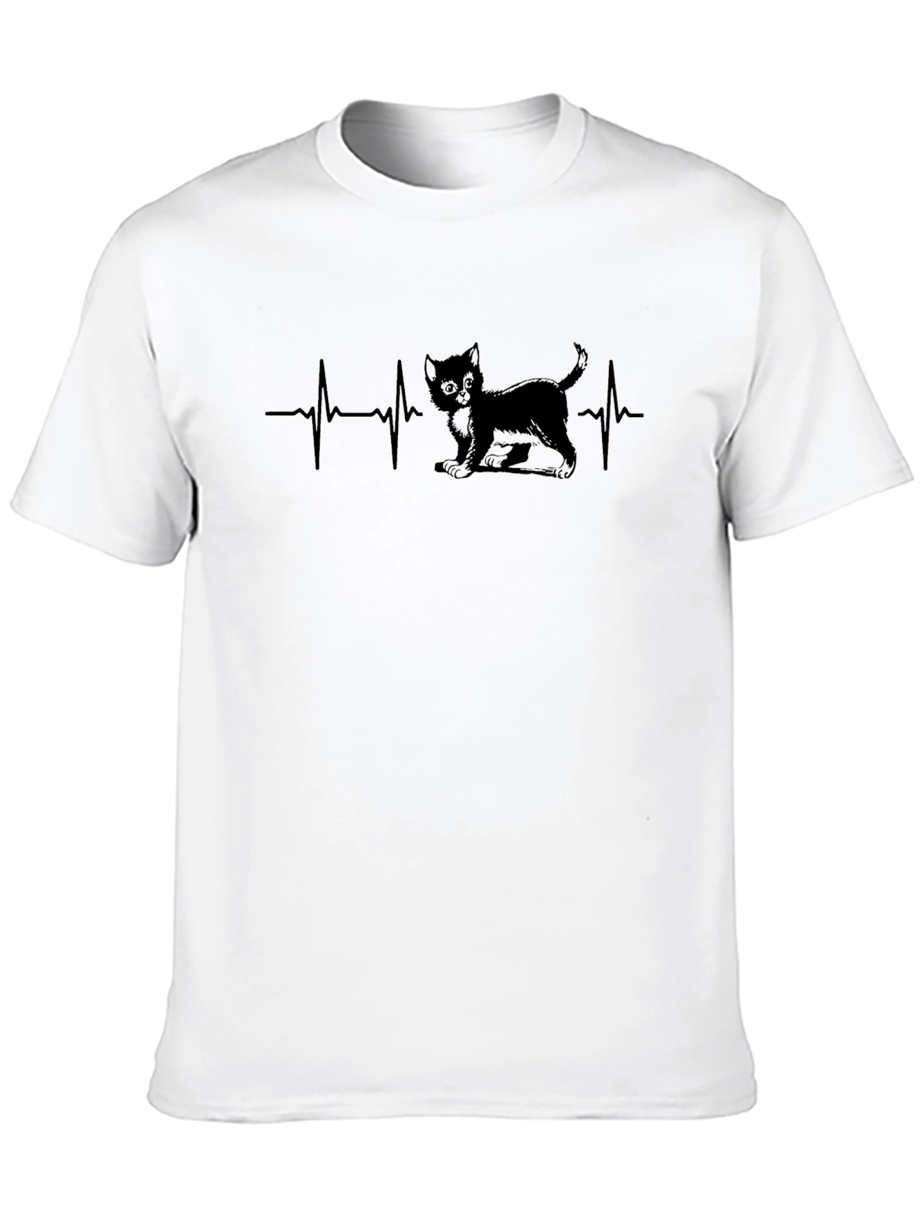 Cat Heartbeat T-Shirt - Purrfect for Cat Lovers!