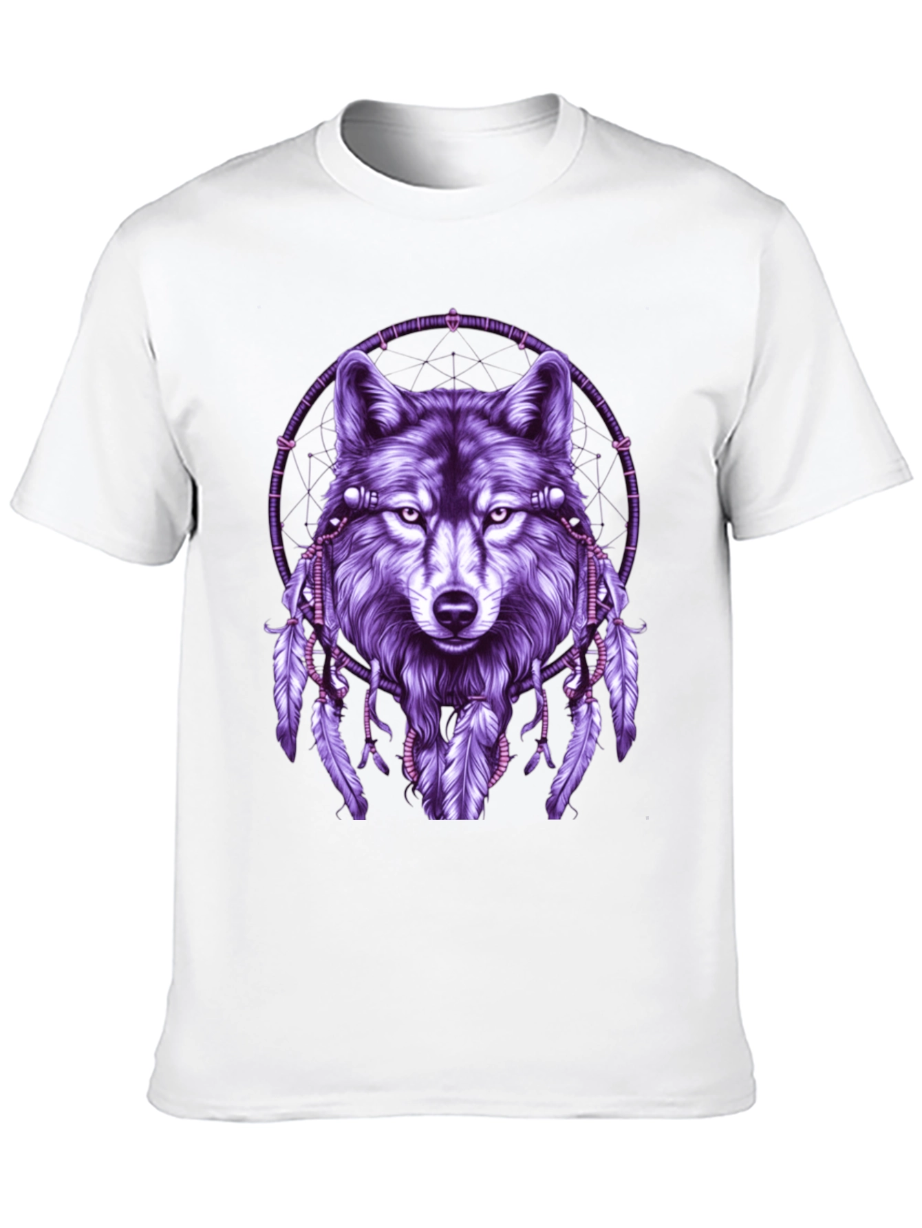 Wolf Dreamcatcher Graphic Tee - Black