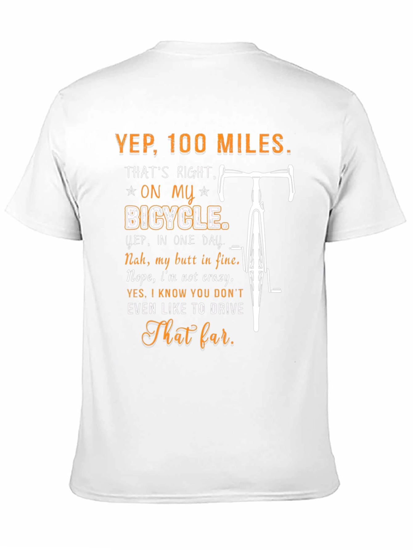 100 Miles Cycling T-Shirt - Funny Bike Rider Tee