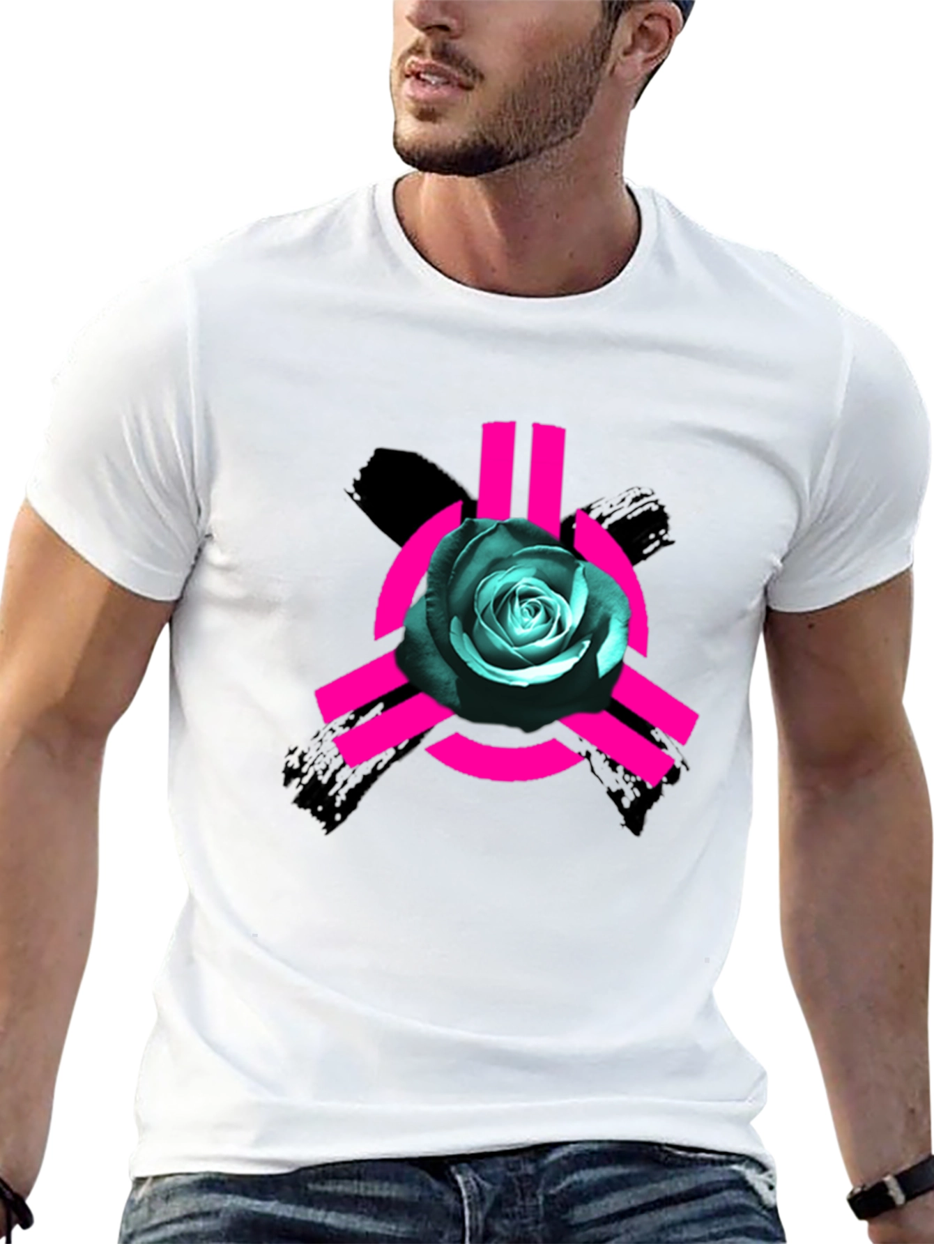 Rose Symbol Graphic T-Shirt - Bold Streetwear Style