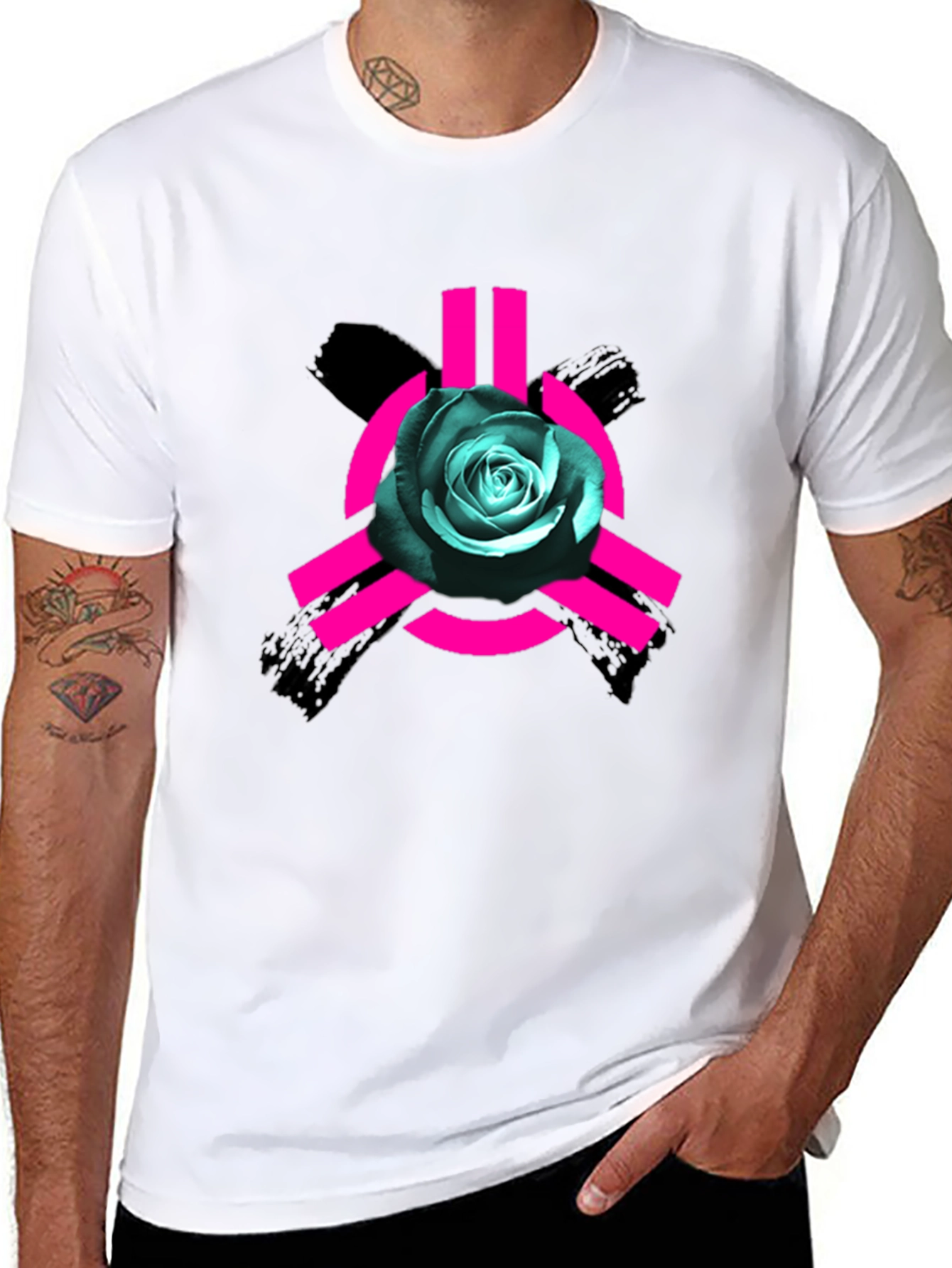 Rose Symbol Graphic T-Shirt - Bold Streetwear Style