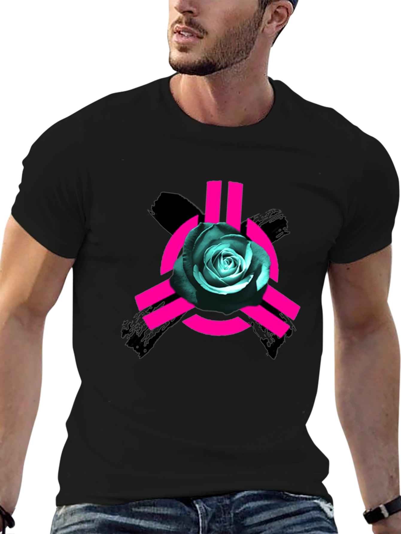 Rose Symbol Graphic T-Shirt - Bold Streetwear Style