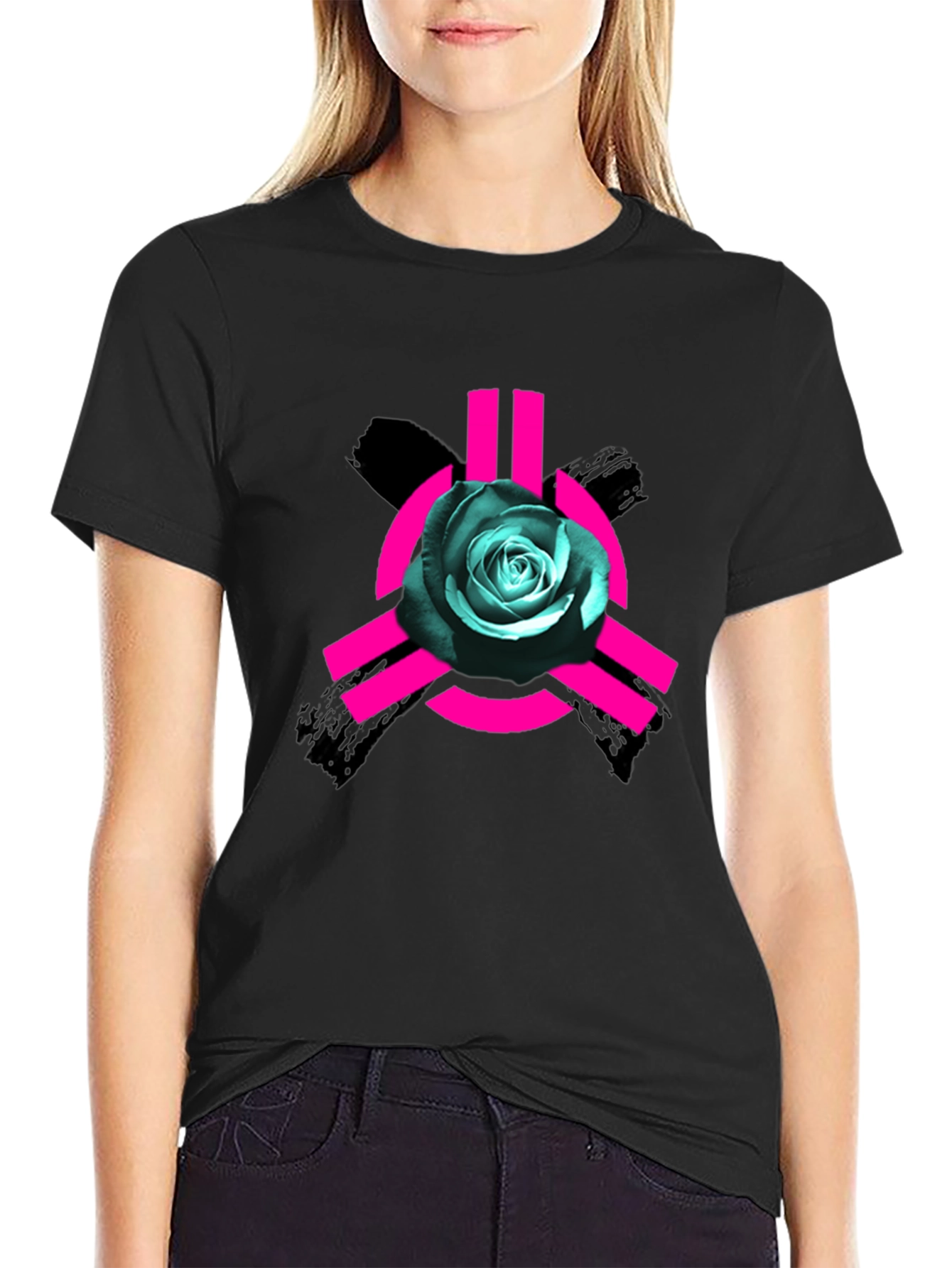 Rose Symbol Graphic T-Shirt - Bold Streetwear Style