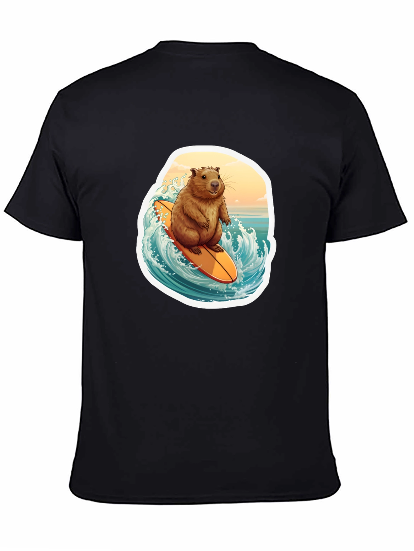 Surfing Beaver Graphic Tee