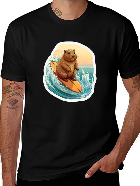 Surfing Beaver Graphic Tee