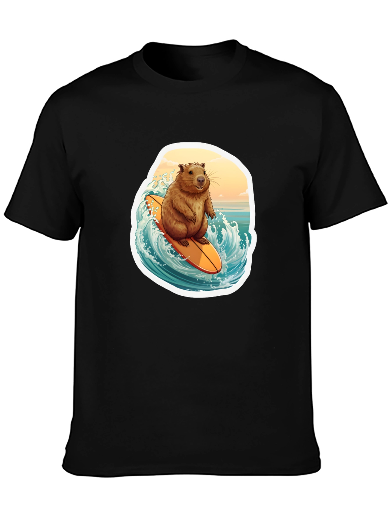 Surfing Beaver Graphic Tee