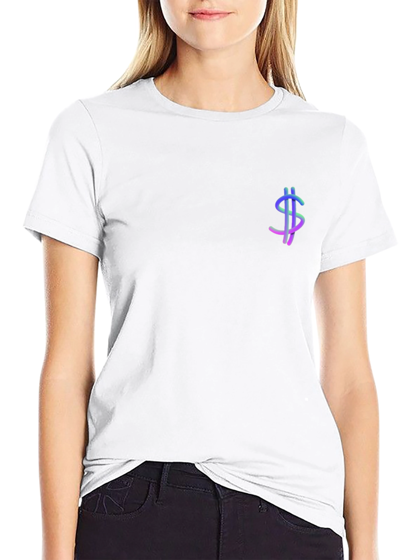 Dollar Sign Graphic Tee - Soft Cotton Blend