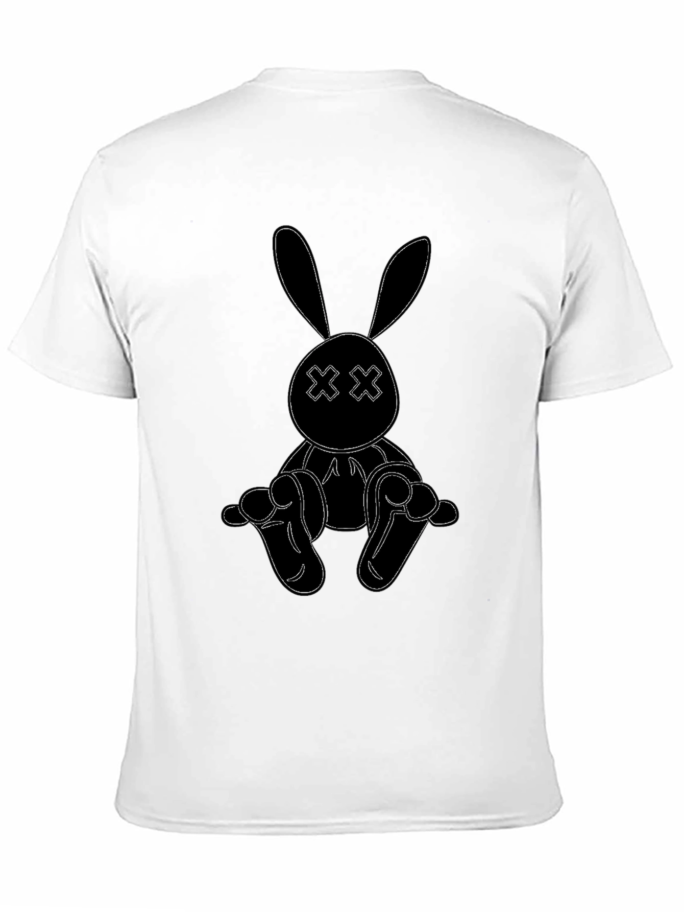 Black Bunny Outline Graphic Tee
