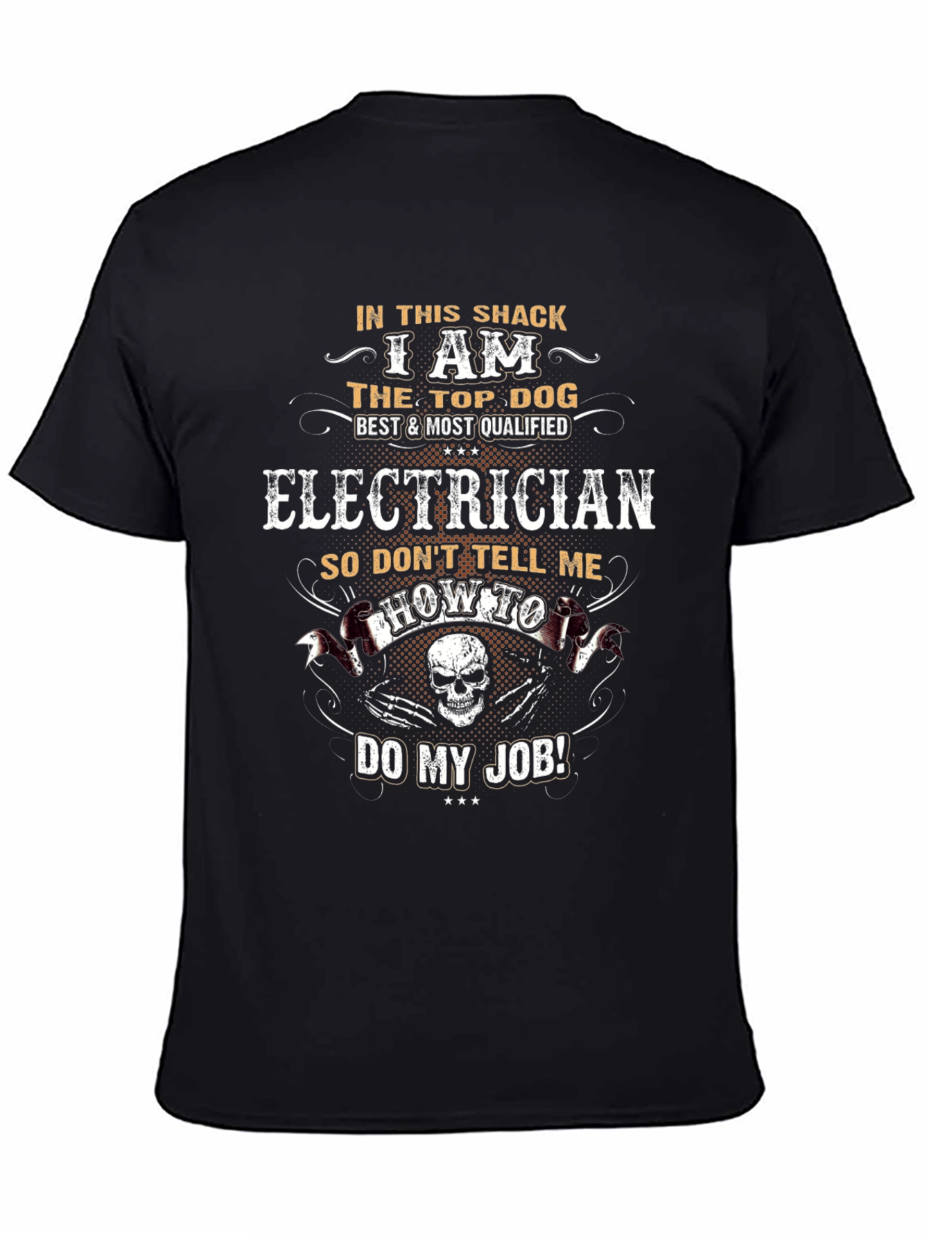 Electrician Top Dog Graphic T-Shirt