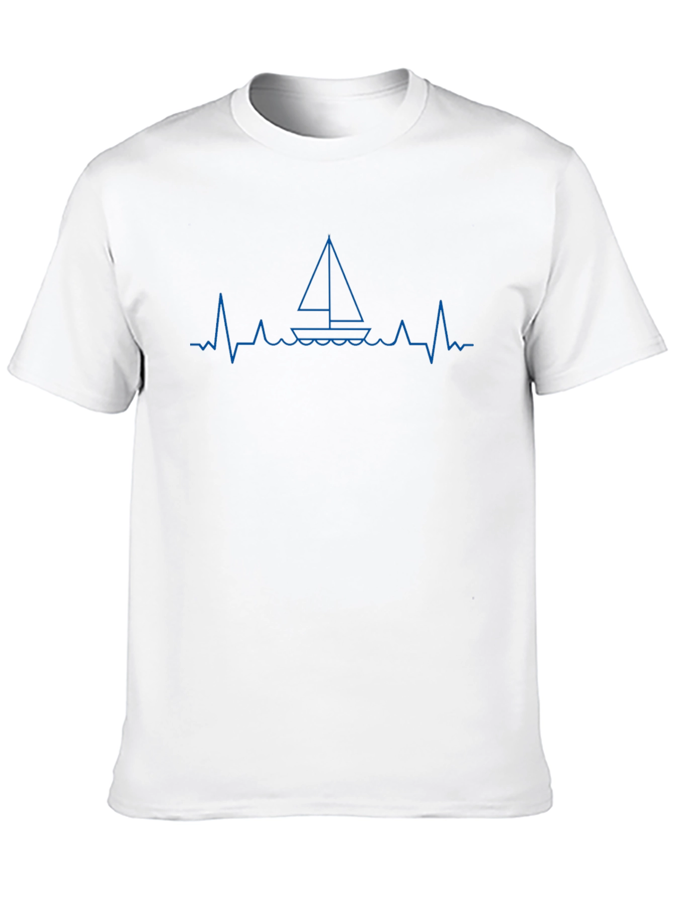 Sailboat Heartbeat Graphic T-Shirt - Nautical Tee