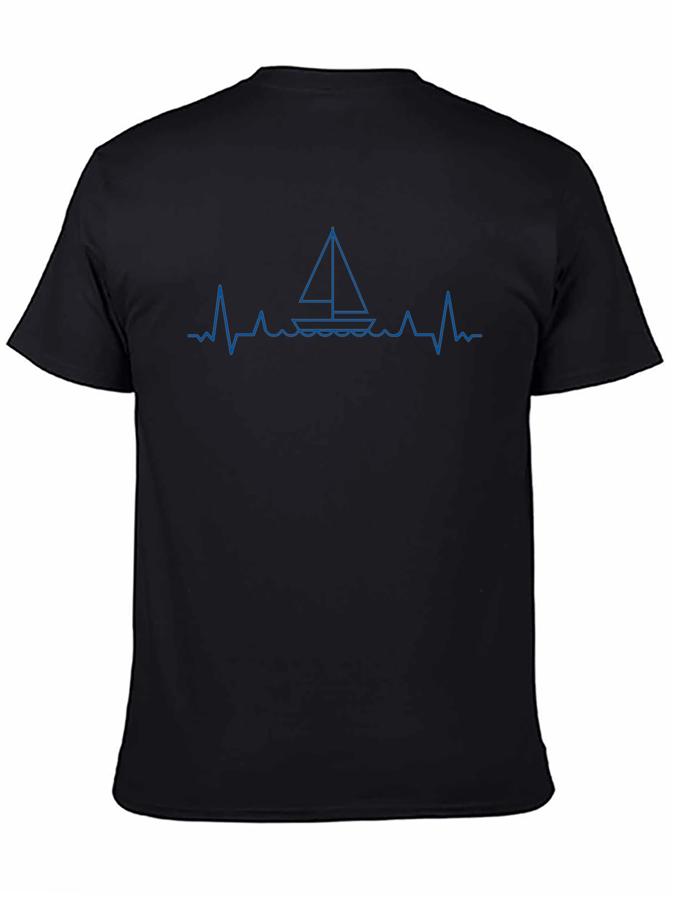 Sailboat Heartbeat Graphic T-Shirt - Nautical Tee