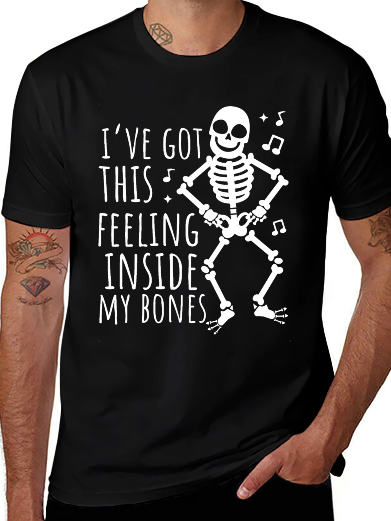 Dancing Skeleton Graphic Tee - Halloween