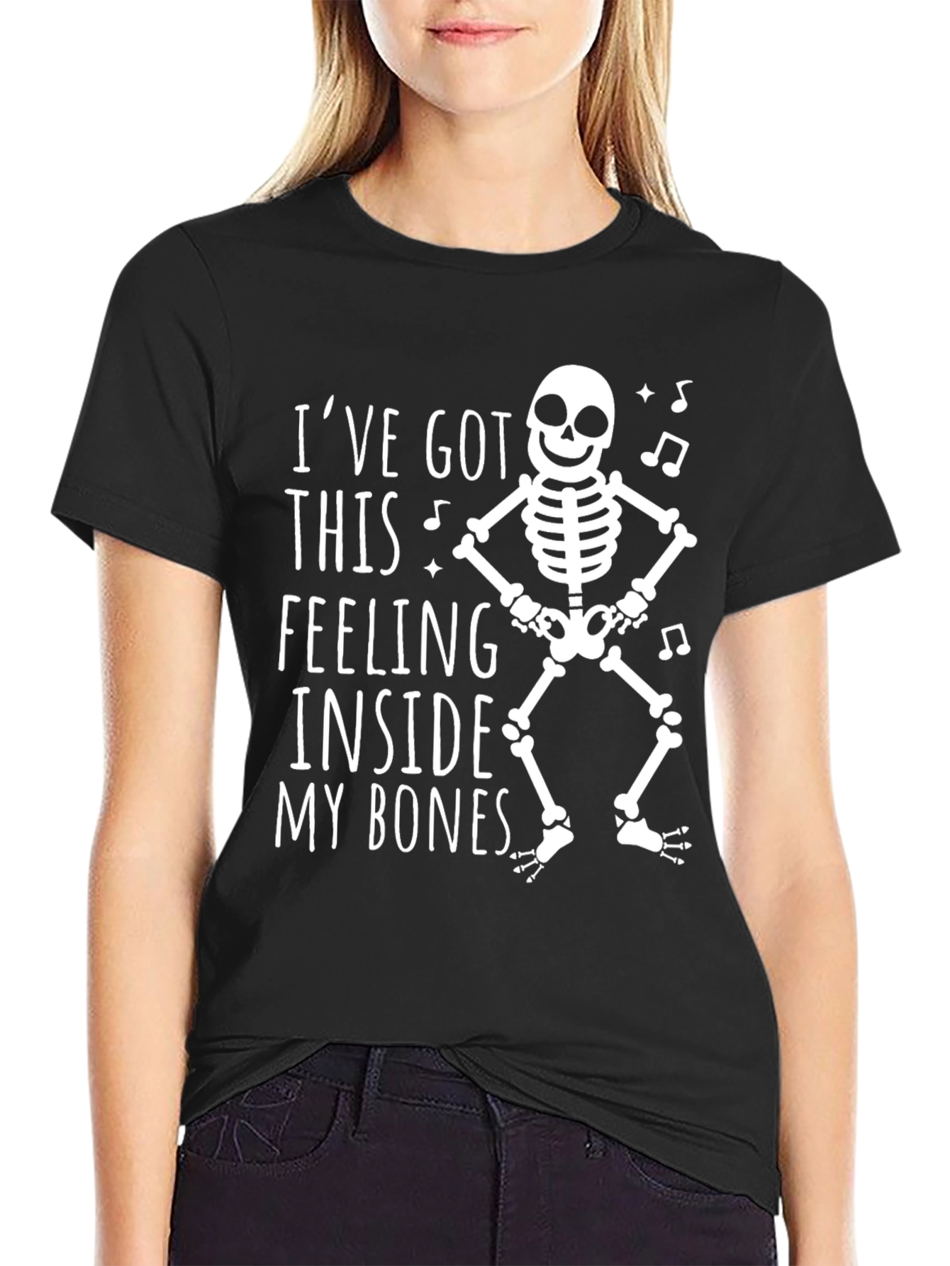 Dancing Skeleton Graphic Tee - Halloween