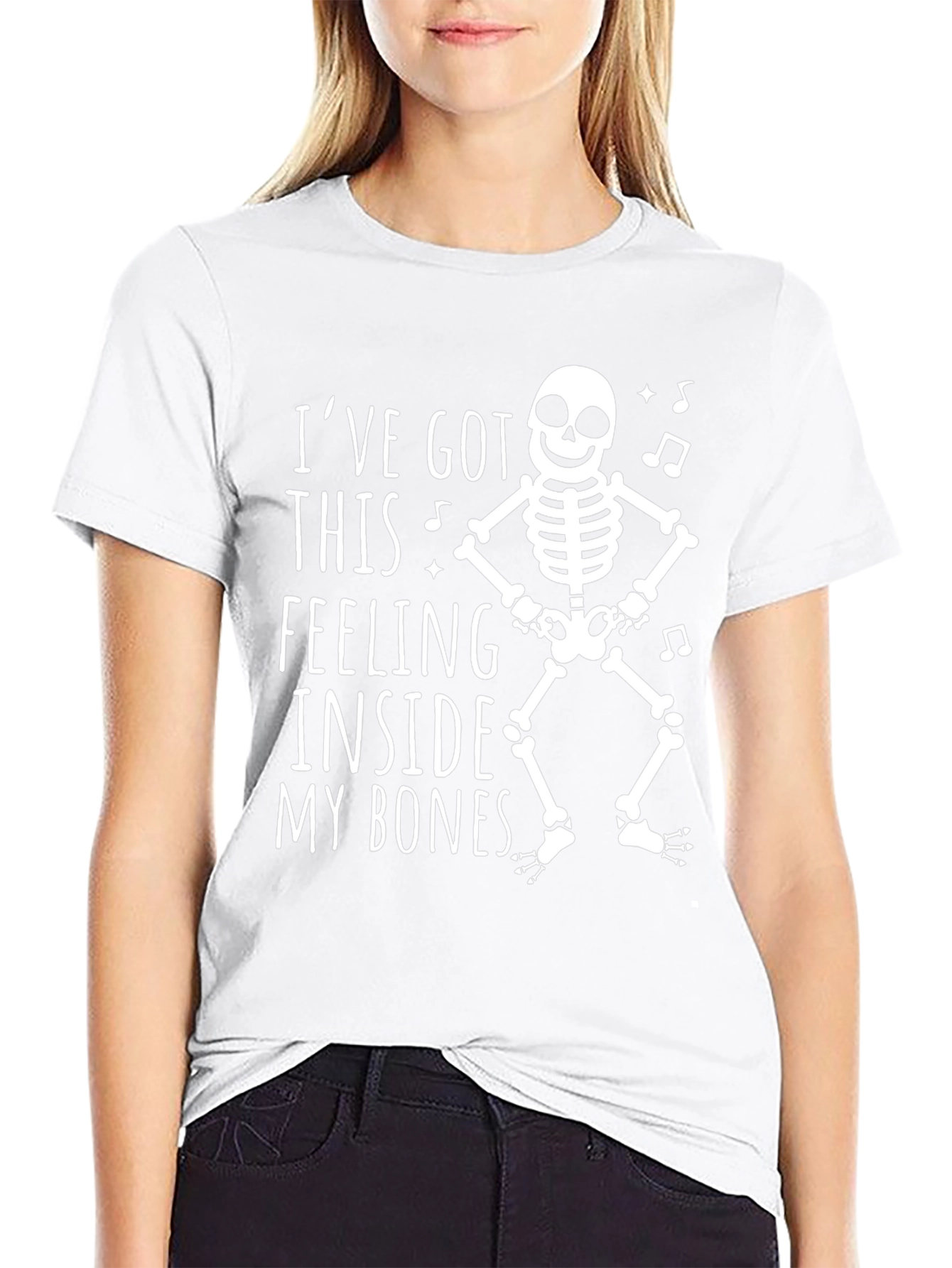 Dancing Skeleton Graphic Tee - Halloween