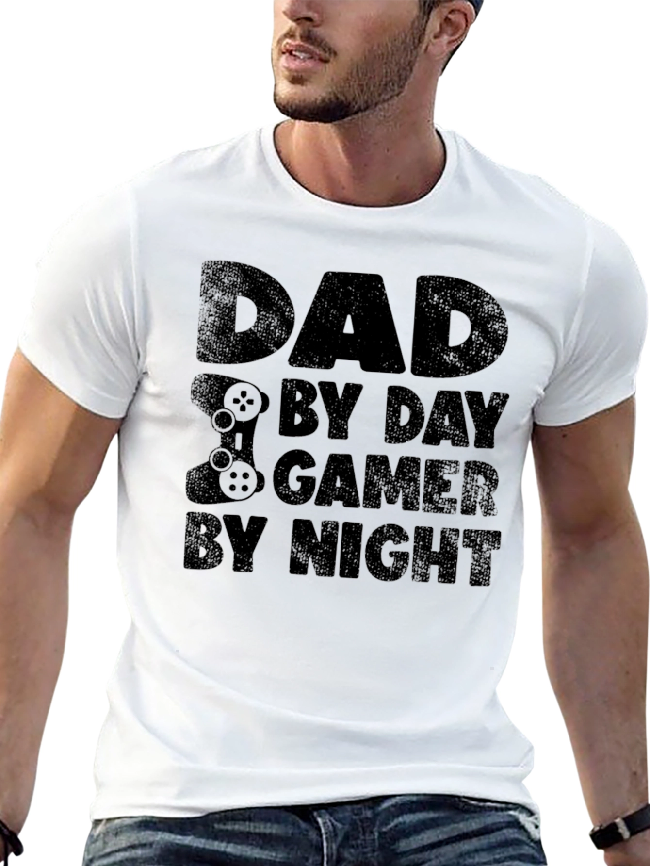 Dad By Day Gamer By Night Black T-Shirt